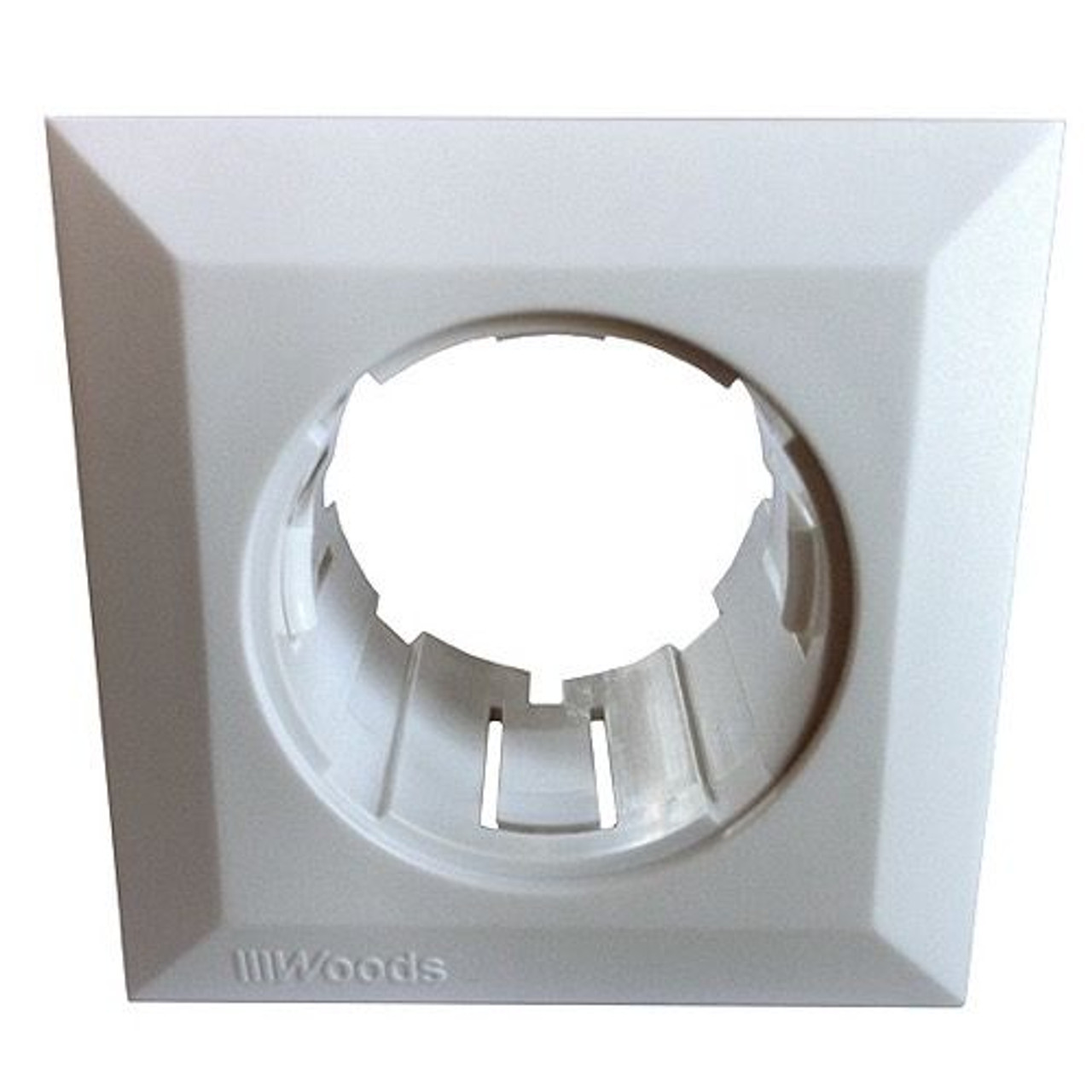 Gizzmo 5806 Single Outlet Cover Iinsert White Single Hole Holder For Gizzmo Devices Boxless Holder Home Entertainment Custom Round Device Connection System, Part # Woods Gizzmo 5806