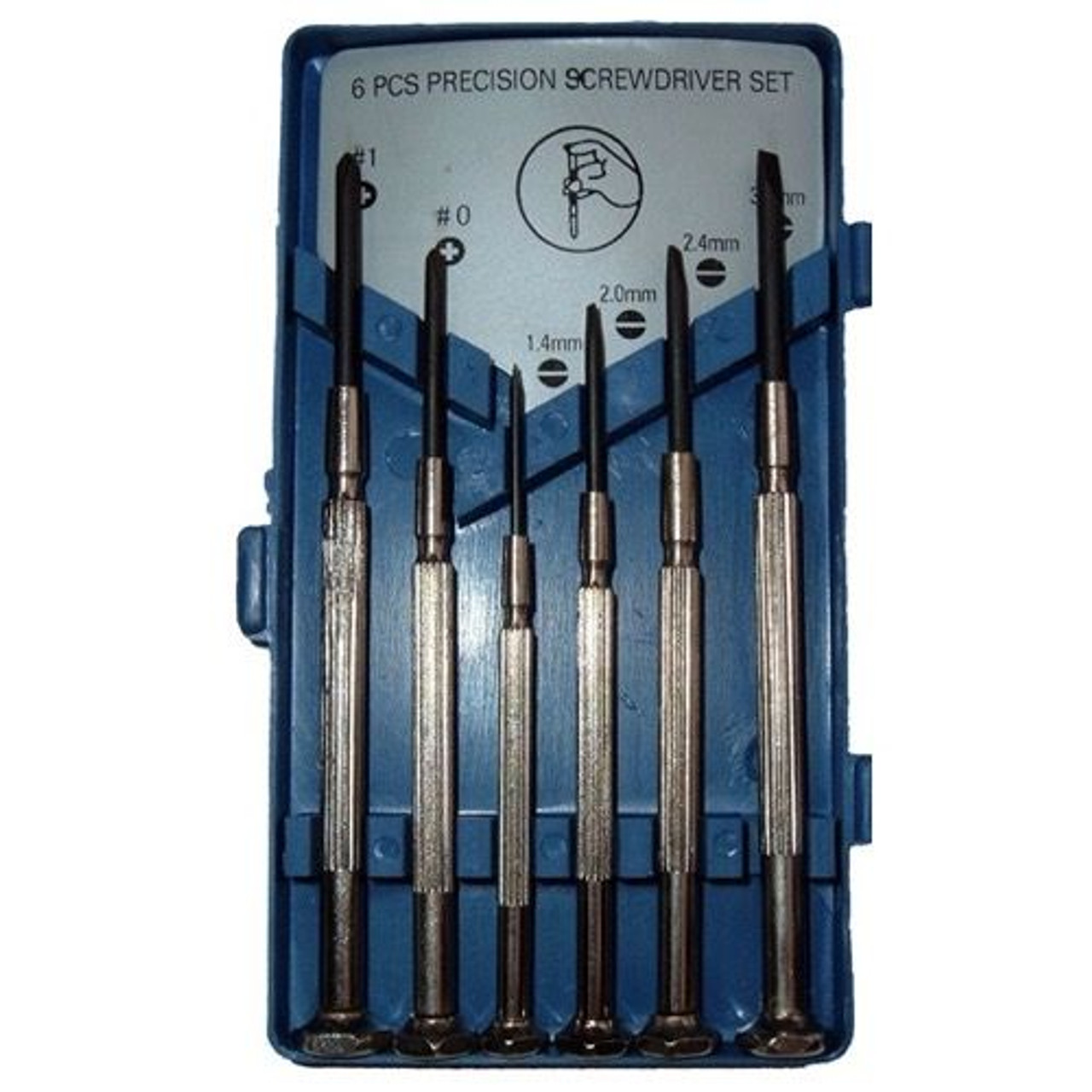 Eagle Jewelers Screw Driver Set 6 Piece SE Precision with Swivel Top, Electronic Equipment and Eye Glasses Adjustment Tools, Part # 750SDC