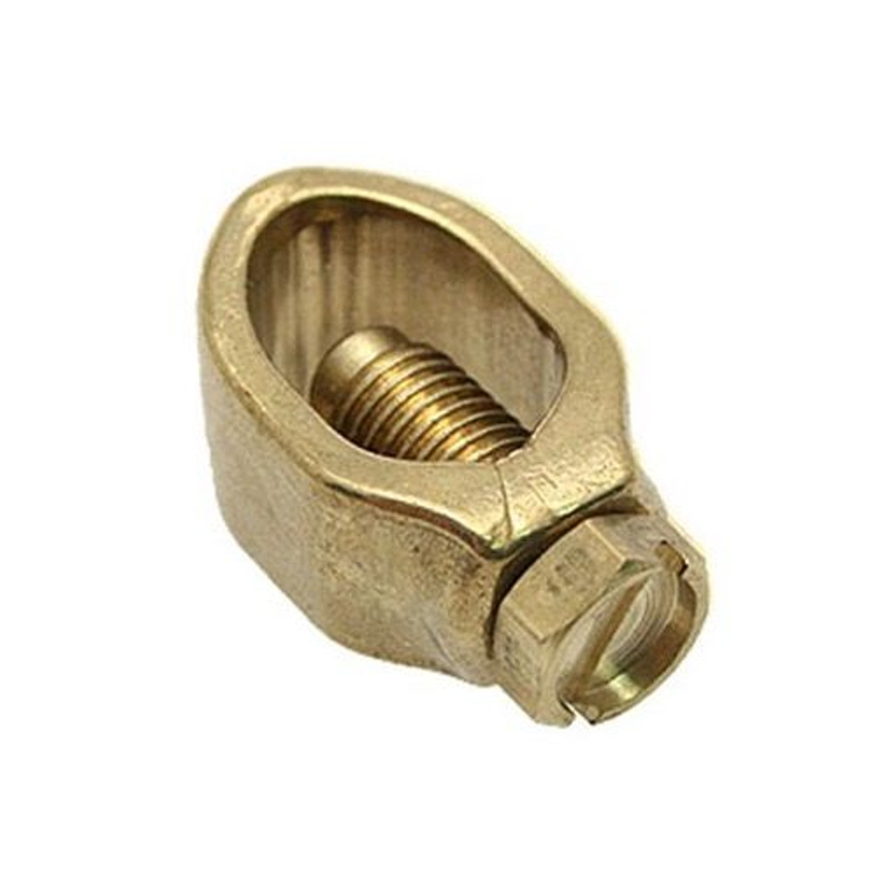 Steren 200-294 5/8" Acorn Ground Clamp BRASS Grounding Rod Clamp Outdoor Lightning Electrical Copper Grounding Wire Bonding for Satellite TV Aerial Antenna Protection