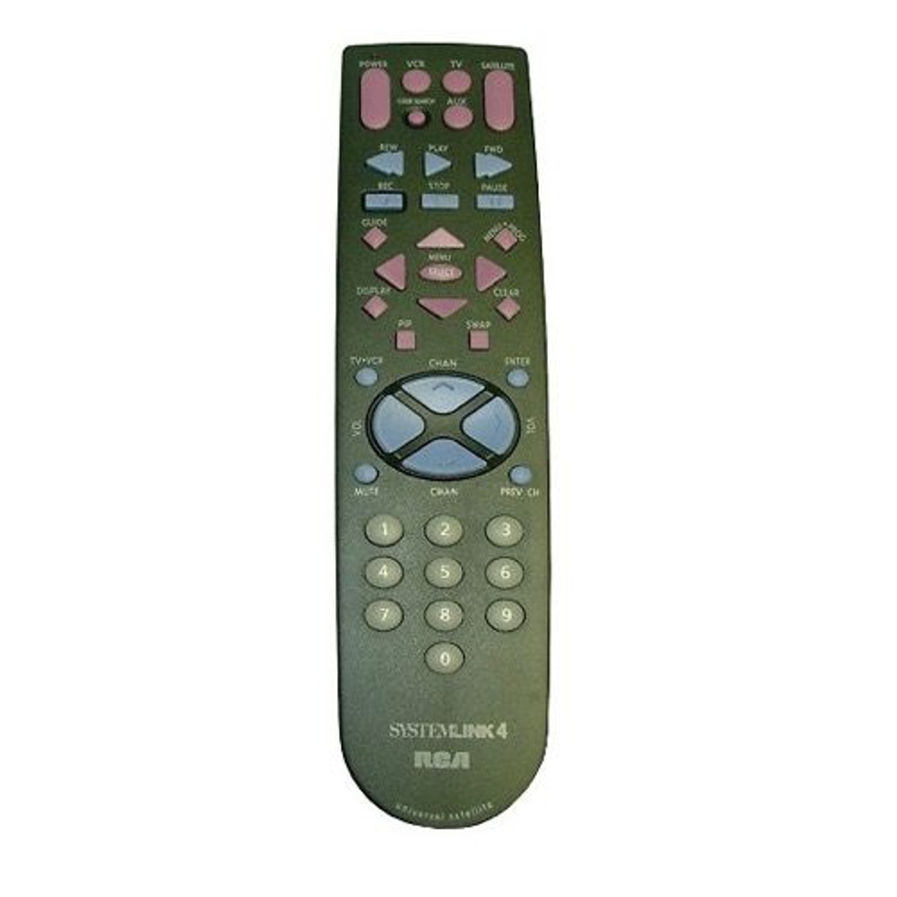 RCA Systemlink 4 Universal TV Remote Control 4 Device Satellite Receiver Digital Cable DIRECTV Dish Net Replacement Remote Control, Part # RCSAT1-A