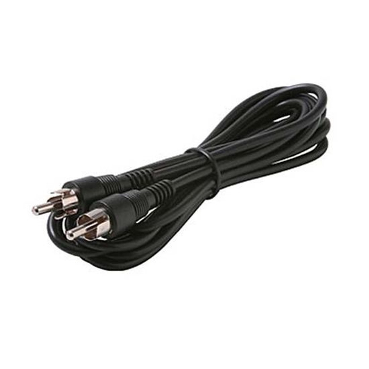 Eagle 6' FT RCA Cable Male Plug Each End Mono Black Shielded Audio Copper Center Low Loss Coax Cable with Moulded Push-On Plug Nickel Plated Connectors for Audio Video Component Signal Connects VCR and Stereo Receivers