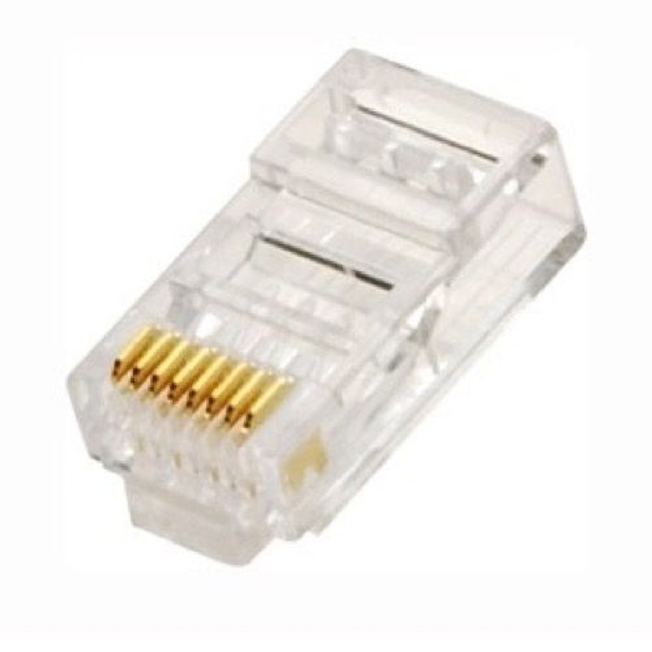 Channel Master RJ45 RJ-45 Connector CAT6 Plug Modular 8P8C Gold Plated Network Cable Data 50m Signal Snap-In Phone Line Plugs Telephone CAT5 & CAT5E Connectors for Solid Conductor