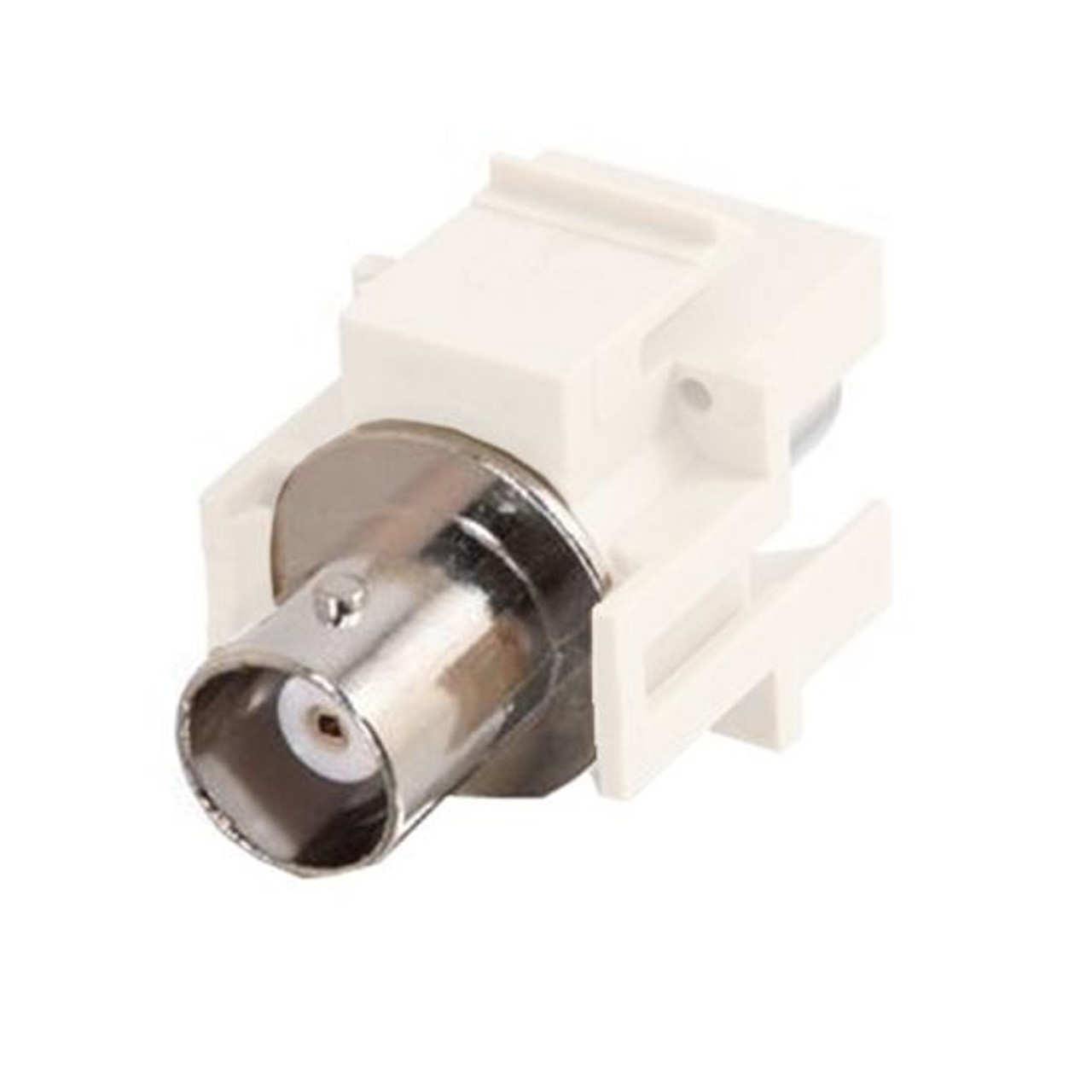 Summit BNC Keystone Insert Female to Female White Jack Plug Connector QuickPort Video Snap-In Data Junction