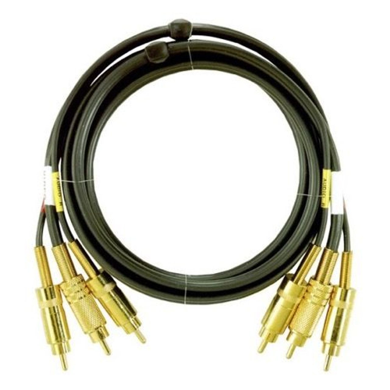 3 RCA Cable Audio Video Composite Cable, 5 ft RCA 3-Male to 3-Male, for TV,  VCR, DVD, Satellite, and Home Theater Receivers