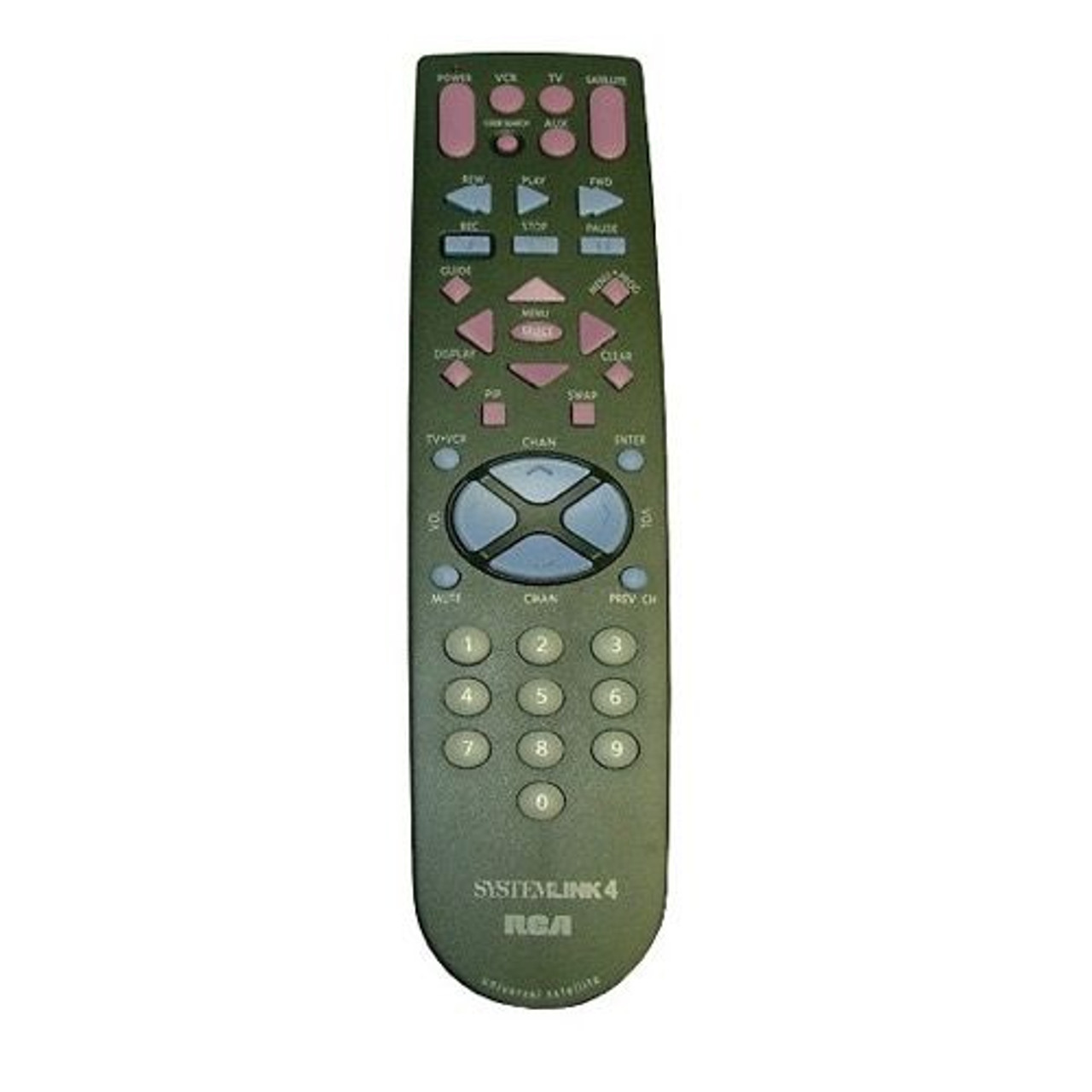 RCA RCU400 Universal Remote Control TV Systemlink 4 Device Satellite Receiver Digital Cable DIRECTV Dish Net Replacement Remote Control, Part # RCSAT1-A