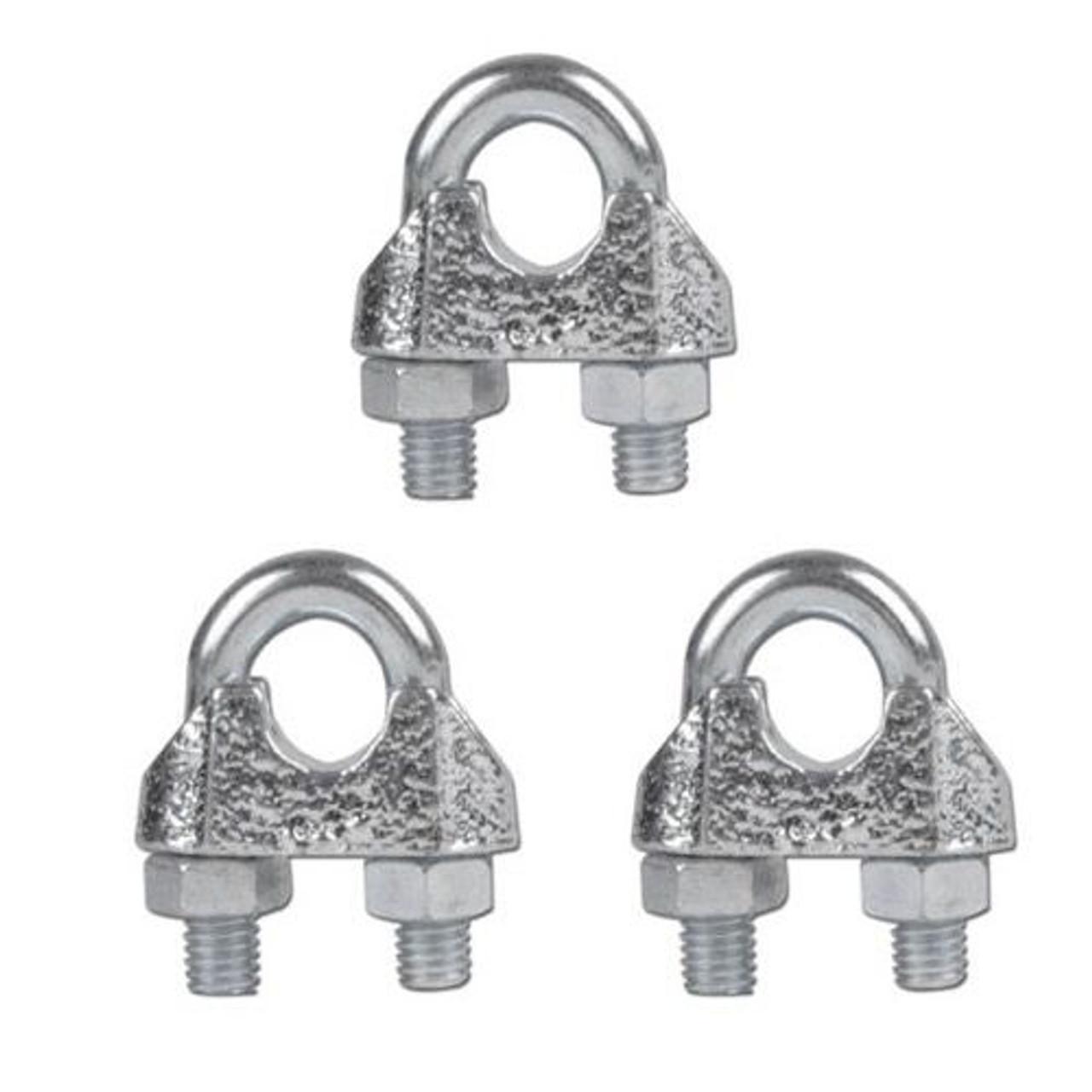 Channel Master Guy Wire Cable Clamps 1/8 U-Bolt Fit Up to 1/4 Cable 3 Pack Antenna Mount Fastener Mast Support CM3095 HDTV Antenna Mount, Part # CM-3095