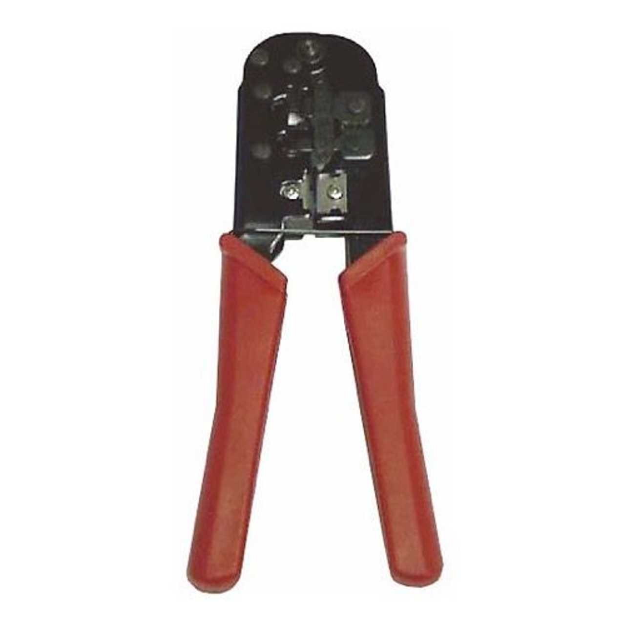 Summit RJ45 Crimp Tool Modular Crimping RJ11 RJ12 Connector Plug Tool Cat5 Phone Ethernet Network 3 In 1 Professional Crimper Steel RJ-45 RJ-12 RJ-11 Line Cord Cutter 6 - 8 Conductor Cable Stripper