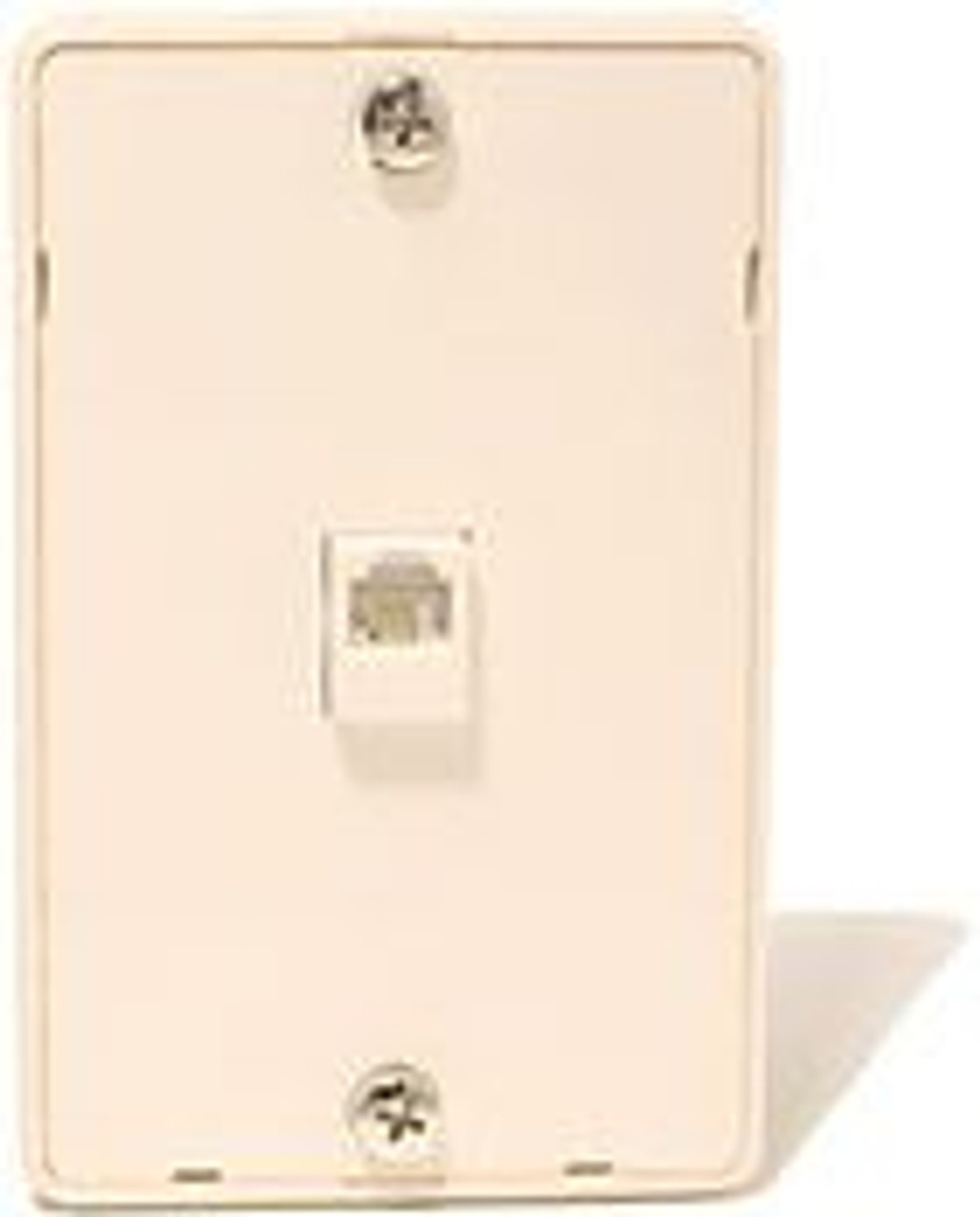 Leviton Wall Plate Phone Jack Modular Ivory 6P4C RJ11 Conductor RJ-11 Wire Leviton C0249-I Flush Mount Audio Signal Telephone Line Plug Jack