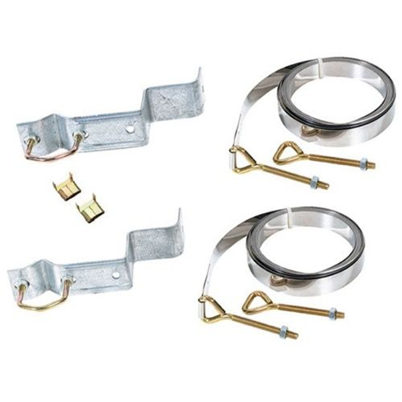 Steren 10' FT Z Type Chimney Mount Kit Contains 10' FT Galvanized Strap Brackets TV Aerial Support Complete Outdoor Off-Air Local Signal Mounting Hardware