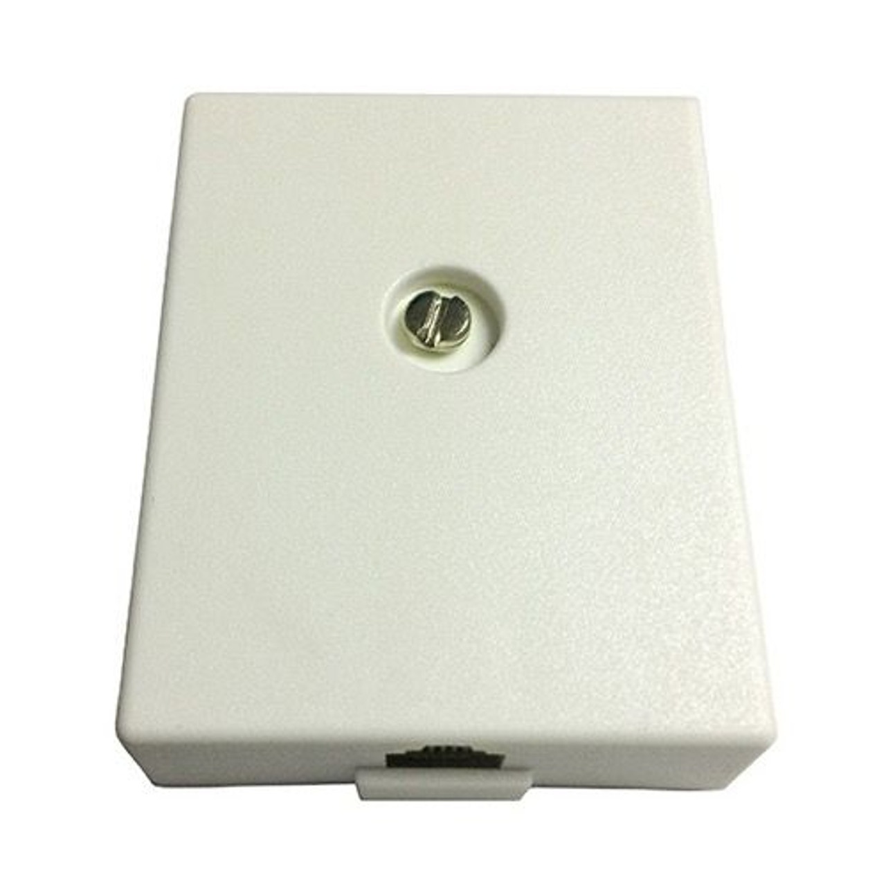 Leviton c0255w Surface Mount Telephone Jack Modular White  6P4C RJ11 Surface Mount Wall Telephone Box 4 Wire Conductor Line, Junction Block Cover
