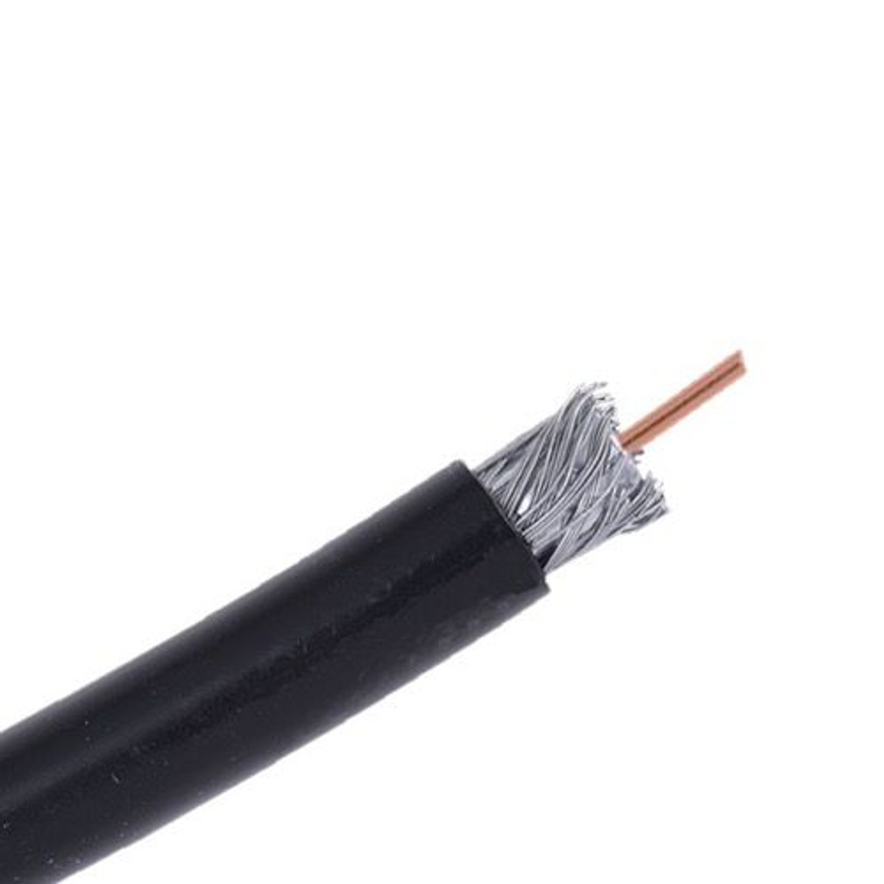 Eagle 1000' FT RG6 Coaxial Cable Black Soid Copper 18 AWG Center Solid Copper Dual Shielded Channel Master RG-6 Coaxial Cable Swept Tested RG-6 Boxed Roll