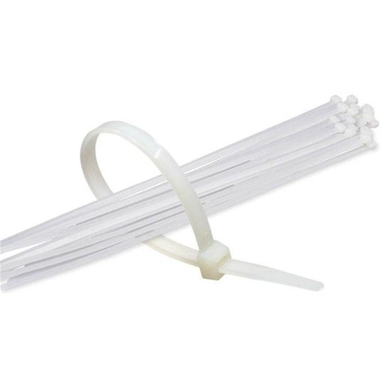 Eagle 10" Inch Cable Ties 10 Pack Natural 50 Lb Tensile Nylon Self Locking Cable Zip Ties Opaque Quick Wire Zip Tie Bundle Easy Lock Straps