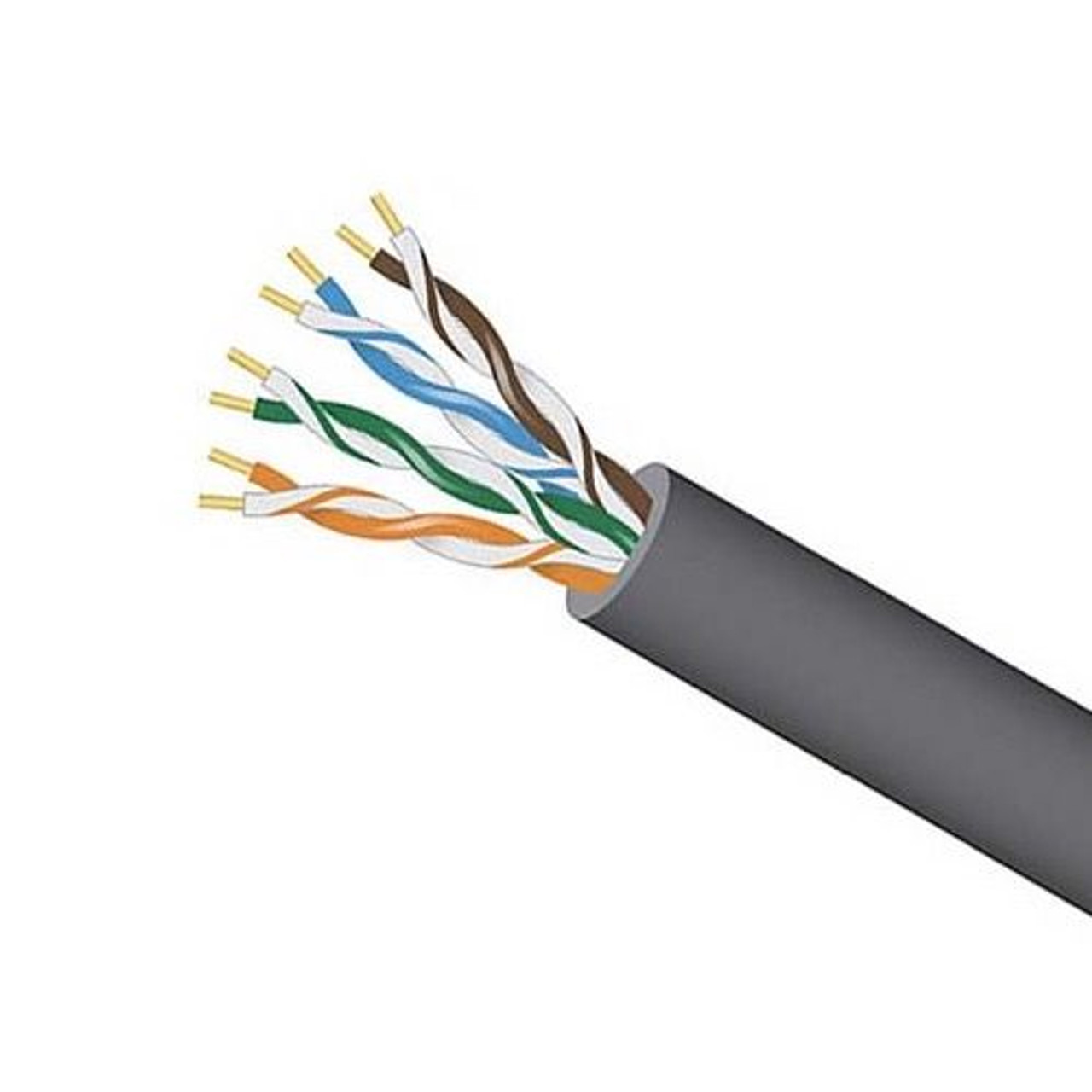 Summit 1000 FT CAT5E Cable Gray 24 AWG Solid Bare Copper UTP 350 MHz CWR Riser Rated Certified Bulk Cable Grey High Speed Ethernet Data Transfer Telephone Network Line, Part # 65504AGRCMRPB