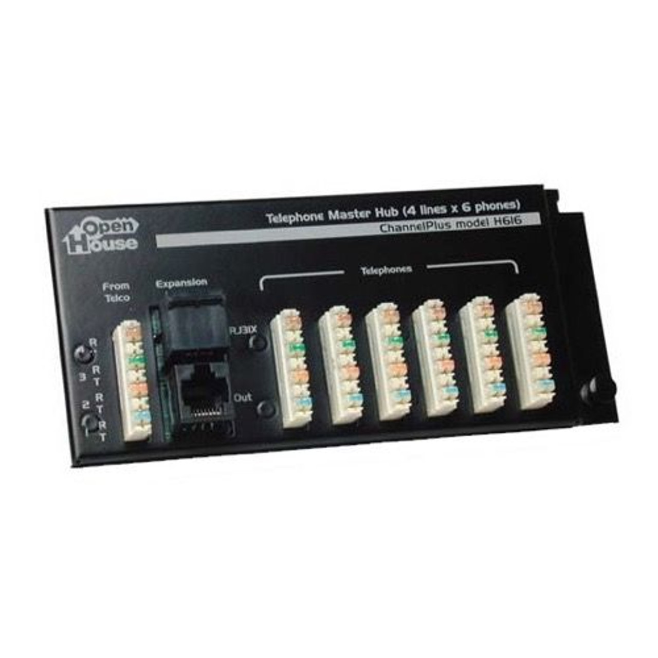 Open House H616 4x6 Telephone Master Hub Phone Data Line Distribution Module RJ-45 Expansion