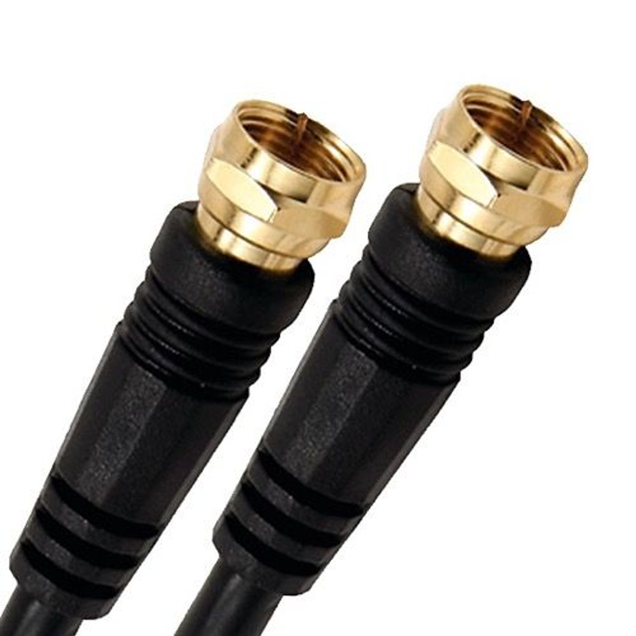 Channel Master CM-3711 Coaxial Antenna Cable 75' FT Black RG6 with F Male to Male All Weather 75 Ohm RG-6 Coax 18-AWG Digital Satellite Dish TV Antenna Video Signal Distribution Line Reception, Part # CM3711