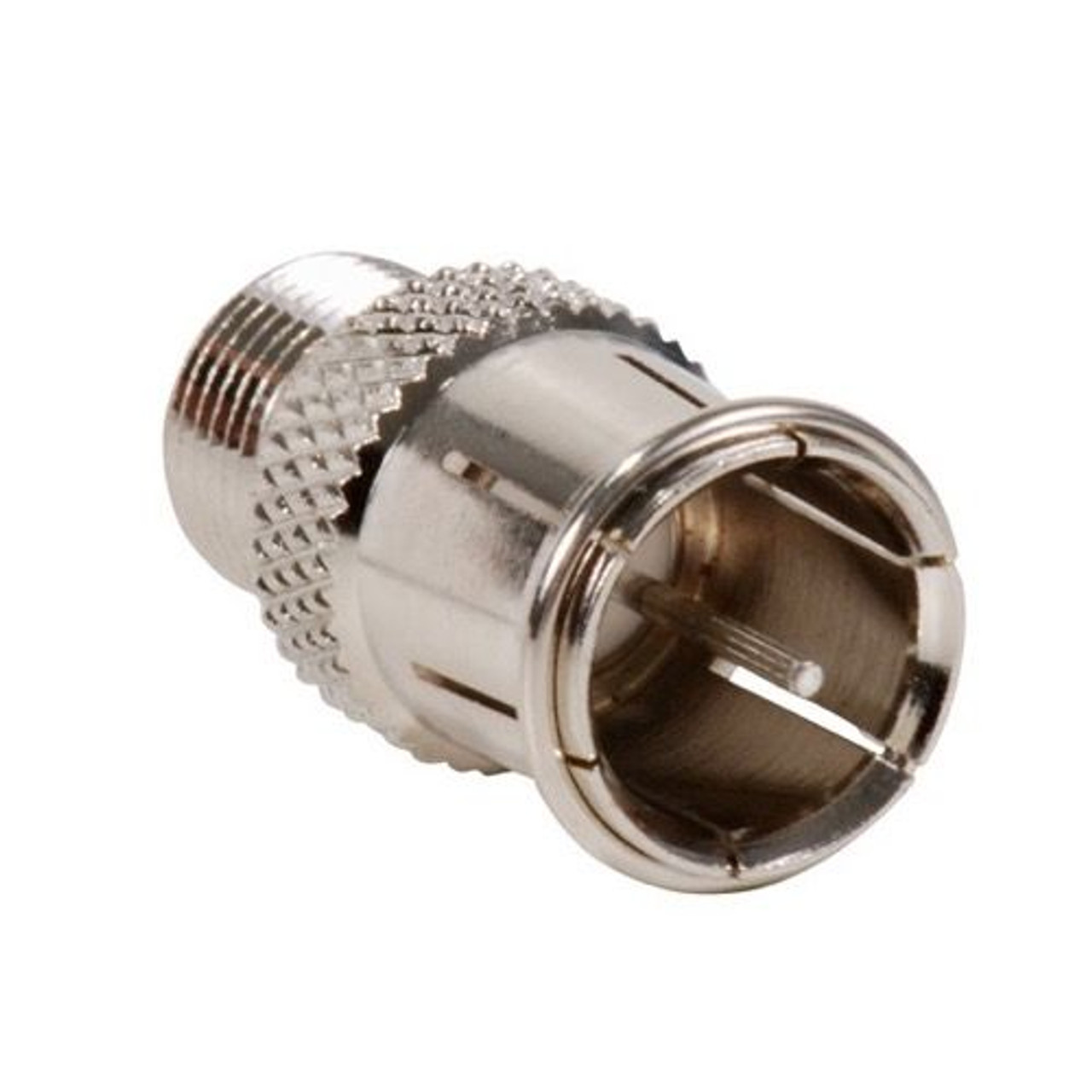 Eagle Aspen FQ-5-ZB Quick F Male Adapter Connector Push-On F Connector F-Male to F Quick Plug Adapter Push-On Plug Female to Male Disconnect Coaxial Cable Plug Signal TV Video Component Connection