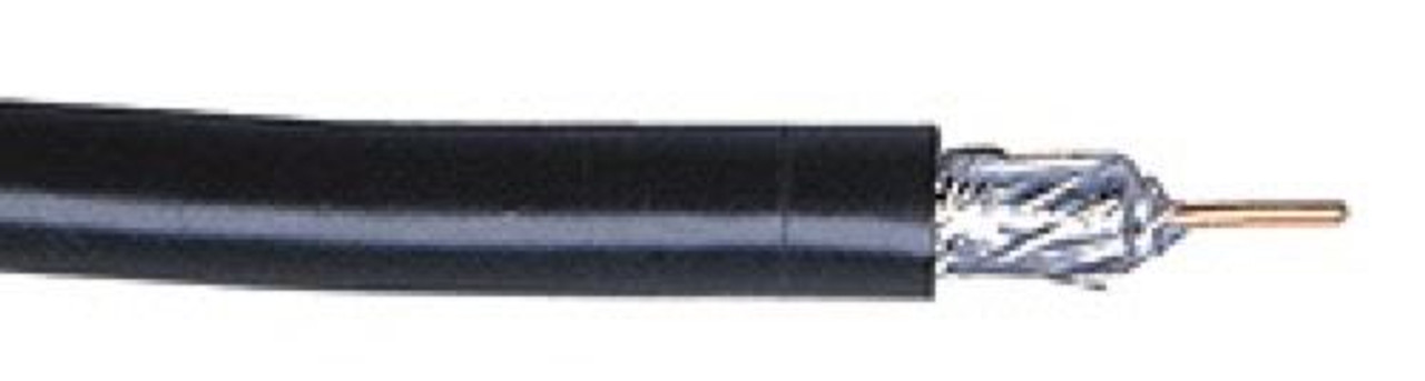 Steren 200-927BK 1000' FT RG-6 Coaxial Cable Black Sweep 3 GHz 18 GA Copper Clad Steel 60% Aluminum Shield DIRECTV RG-6 Pull Box Foot Marked Dual Shield UL Satellite Digital HDTV Signal Line