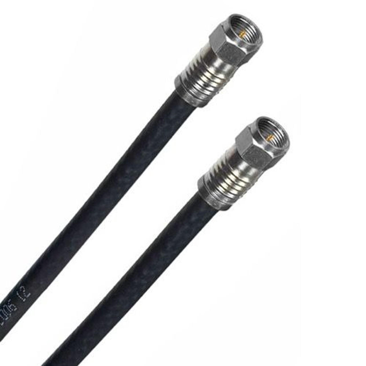 Summit 100' FT RG6 Coaxial Cable Compression F Black with F Connector On Each End Dual Shielded 75 Ohm Video CATV Antenna Signal Distribution Cable Braided RG-6 Satellite Dish Off-Air TV Aerial