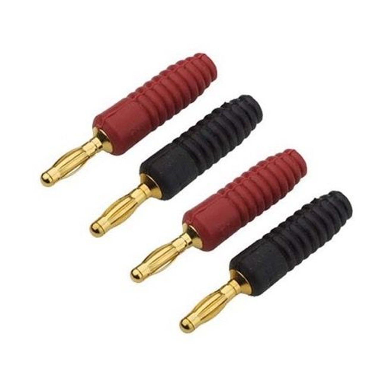 Monster Cable Twist Crimp Tooless Speaker Cable Connector Monster Tip Banana Small MTT-MH MKII Speaker Connector Male Banana Mini 2 Pair Gold Plug Pins 4 Pack 16 Gauge Home Theater Component Original Plugs, Part # MTTMH