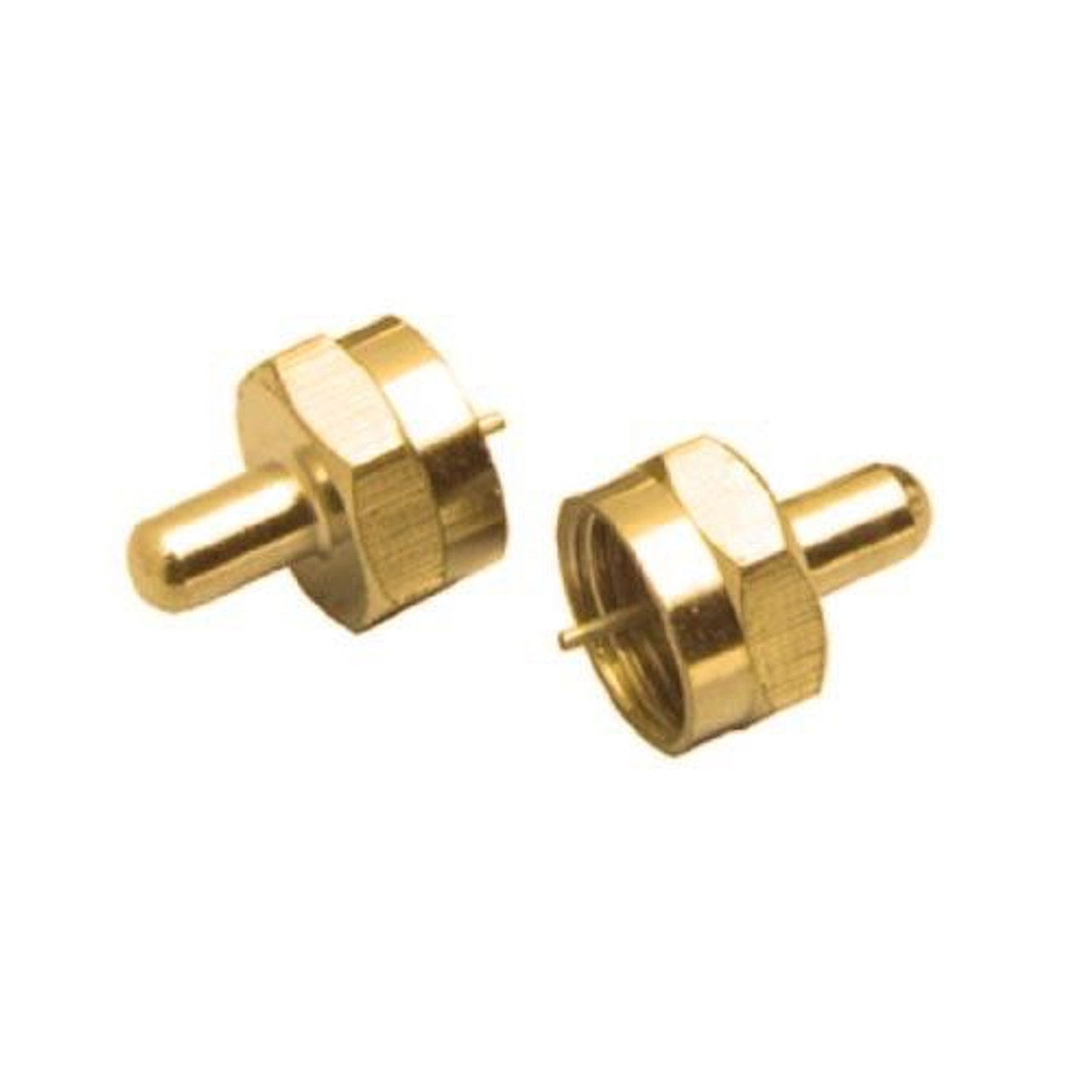 Philips SW2033/17 F-Type Connector Terminator 75 Ohm Brass Plate 2 Lot Cap Connector Coax Cable F Component Jack Digital Audio Video Signal, Impedance Matching, Part # SW2033/17