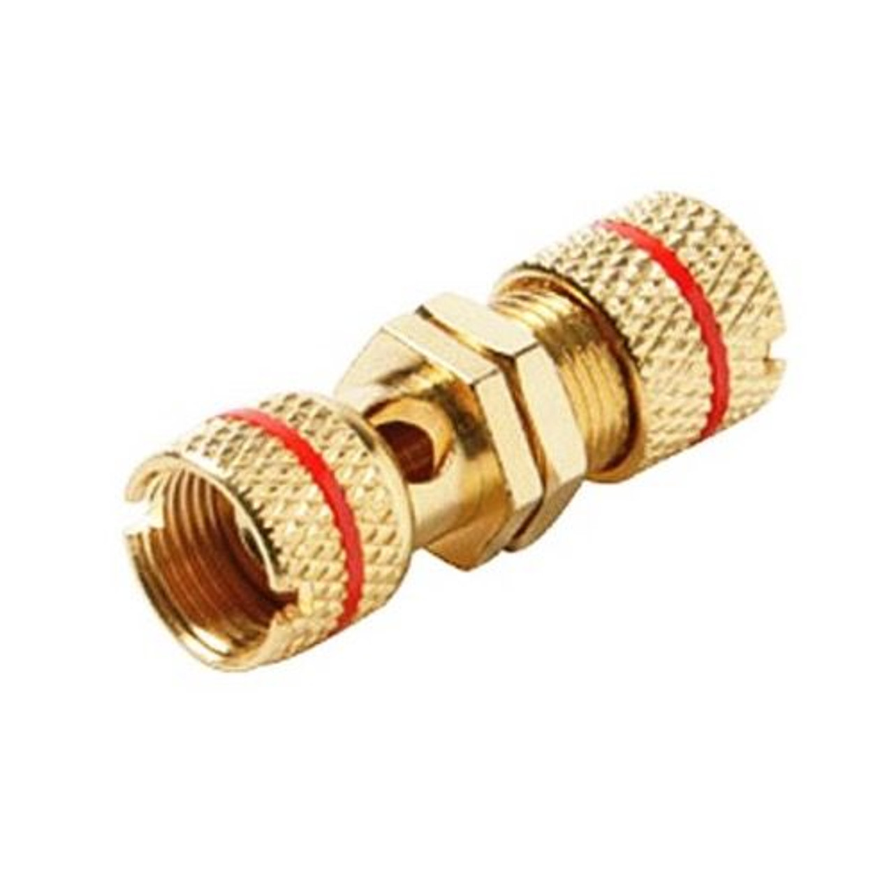 Steren 251-509 Single Binding Post Banana Speaker Jack Red Band Connector Gold Plate, Part # 251509