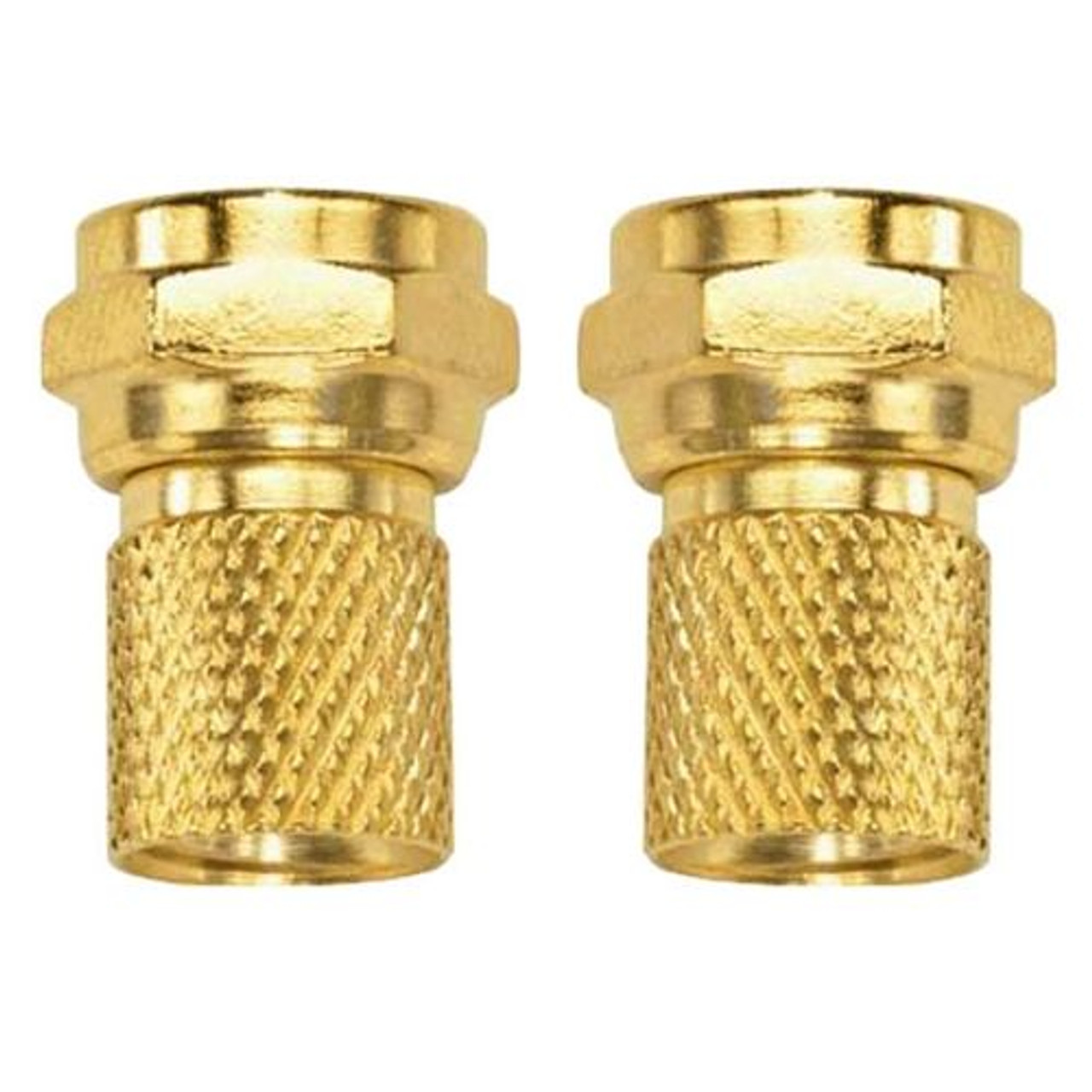 Philips RG6 F-Type Twist-On Connector Gold Plated 12 Lot Pack PH61028 Digital Video Signal Component Coaxial Cable Tool Less Plug RG-6 Connectors, Part # PH-61028