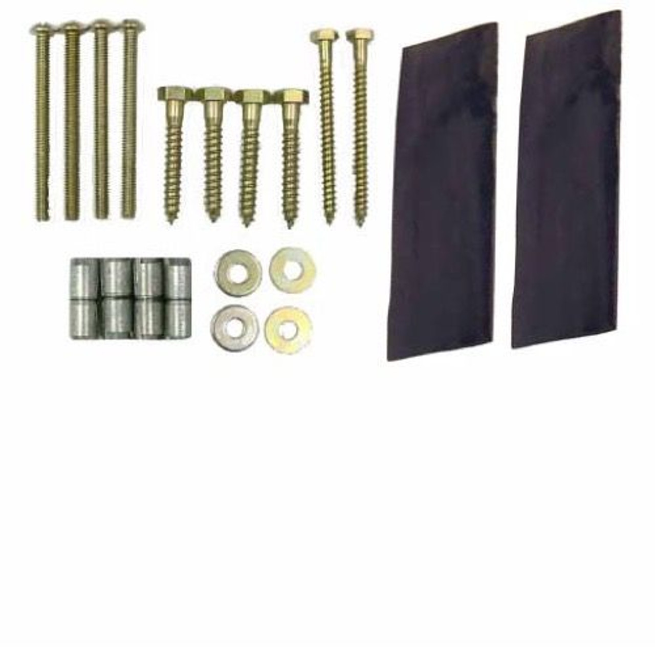 Bishop Pitch Pad Satellite Dish Mounting Hardware Kit with Pitch Pads Sealant Installation Bolt Pack TV Antenna Signal Wall Base Mount Install Rooftop Fastening Anchors, Screws and Lags