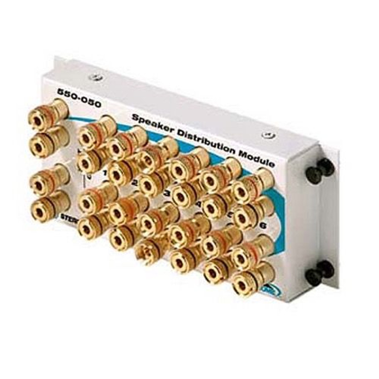 Steren 550-050 Fast Home Audio Splitter Module Distributes 2 Incoming Audio Channels to 6 Rooms Fast Media Speaker Audio Signal Distribution Module FastHome 18 Gauge Rolled White Painted Steel, Part # 550050