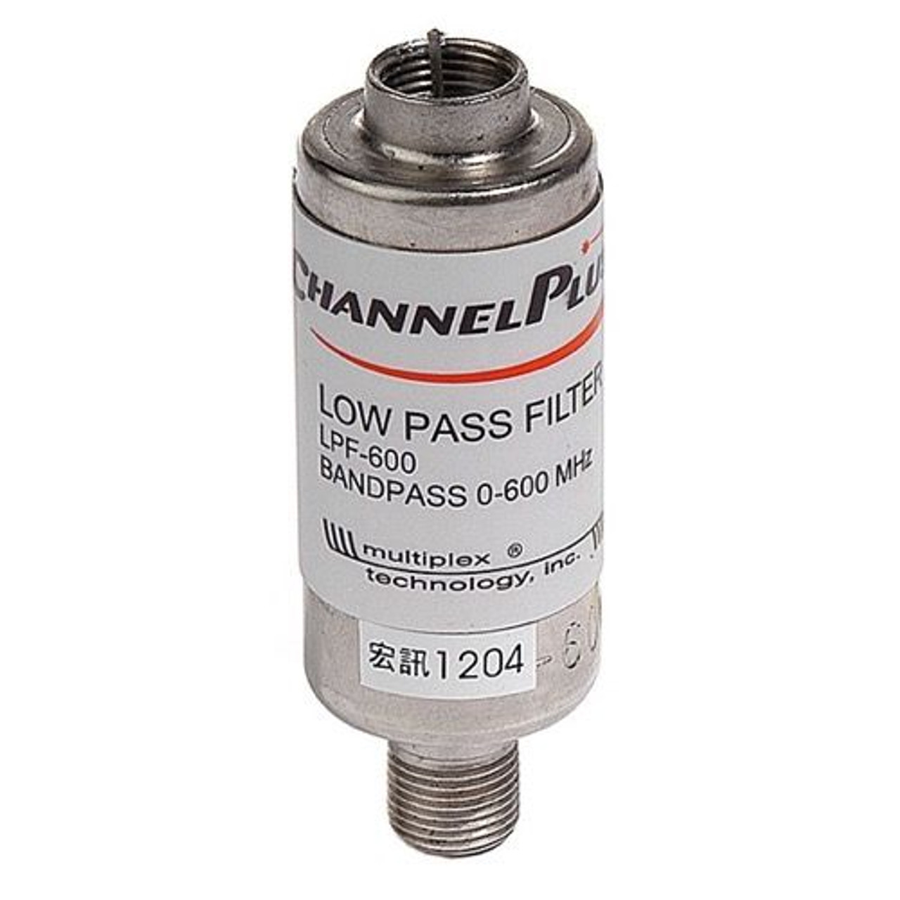 Channel Plus LPF-600 Low Pass Filter CATV Channel 2 Thru 86 600 MHz 1 Pack In-Line Low Band Pass Filter Coupler Barrel Adapter, Part # LPF-600