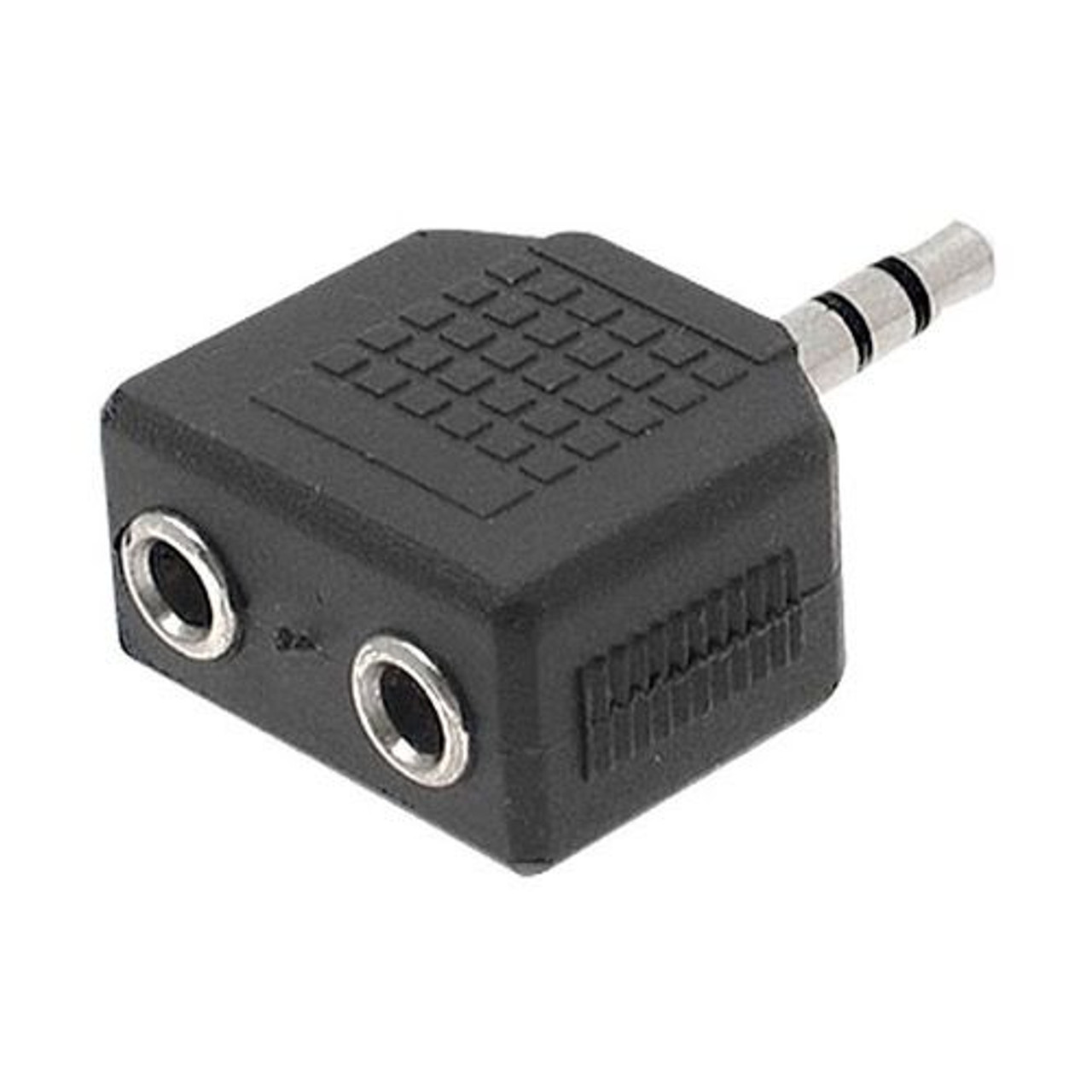 Steren 251-130 Dual 3.5mm Stereo Audio Jack to One 3.5mm Plug Y Adapter Splitter Connector Dual Output from Single Input Source Headphone Audio Jack Signal MP3 Plug Connector, Part # 251130