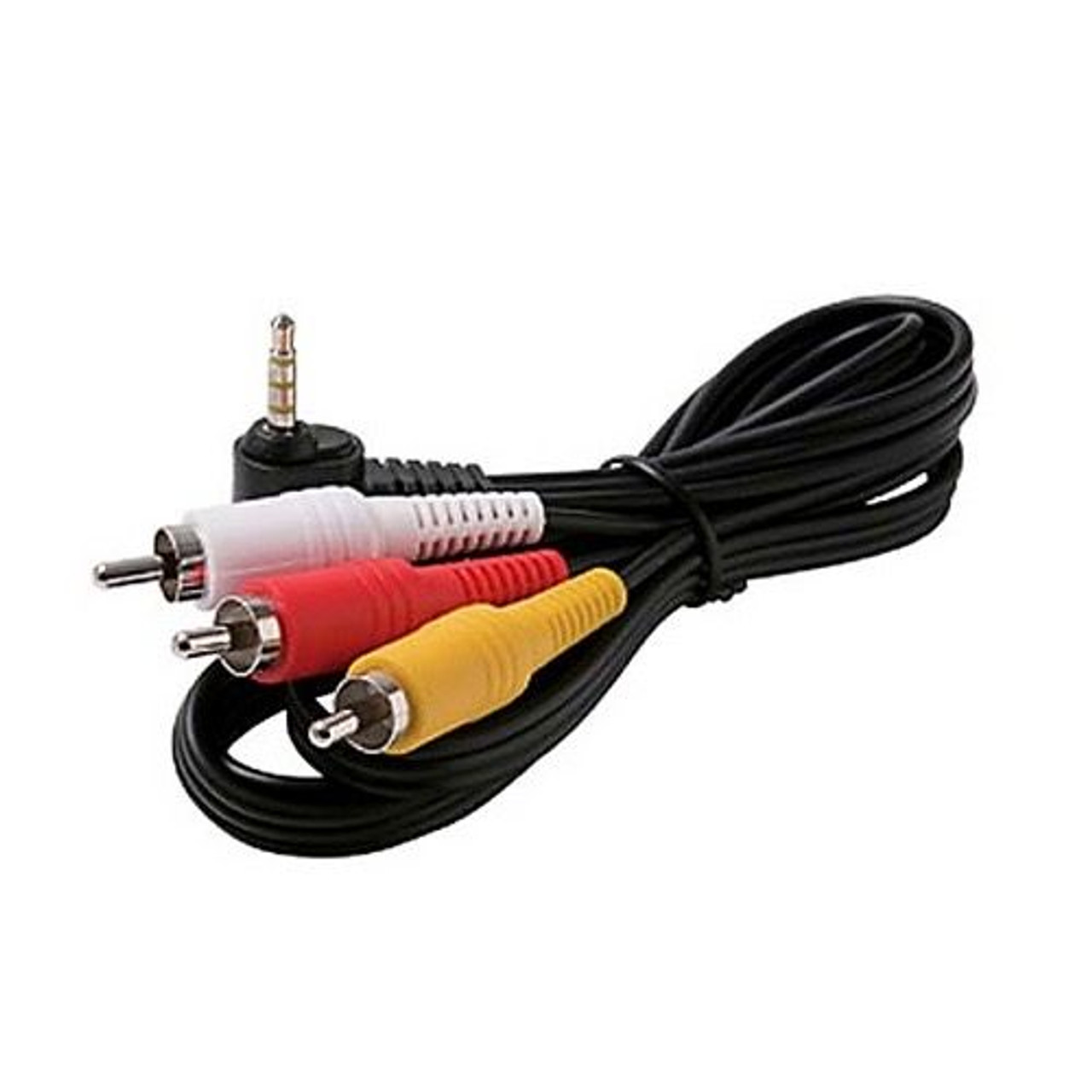 Steren 255-217 3' FT 3.5mm to 3-RCA RYW Camcorder Audio Video Cord Cable Shielded Triple RCA Male Cable to 3.5 mm Male Plug Connector A/V Cable Camcorder Hook-Up Extension, Part # 255217