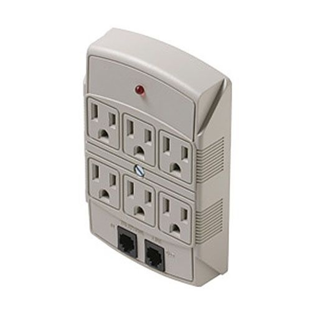 onn. Surge Protector Wall Tap with 6 AC Outlets and 2 USB Ports -White 