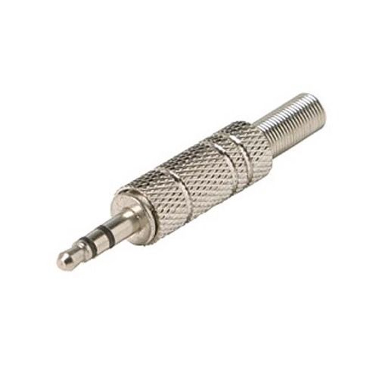 Steren 250-150 3.5mm Male Plug Connector Audio Spring Relief Nickel Plate, Part # 250150