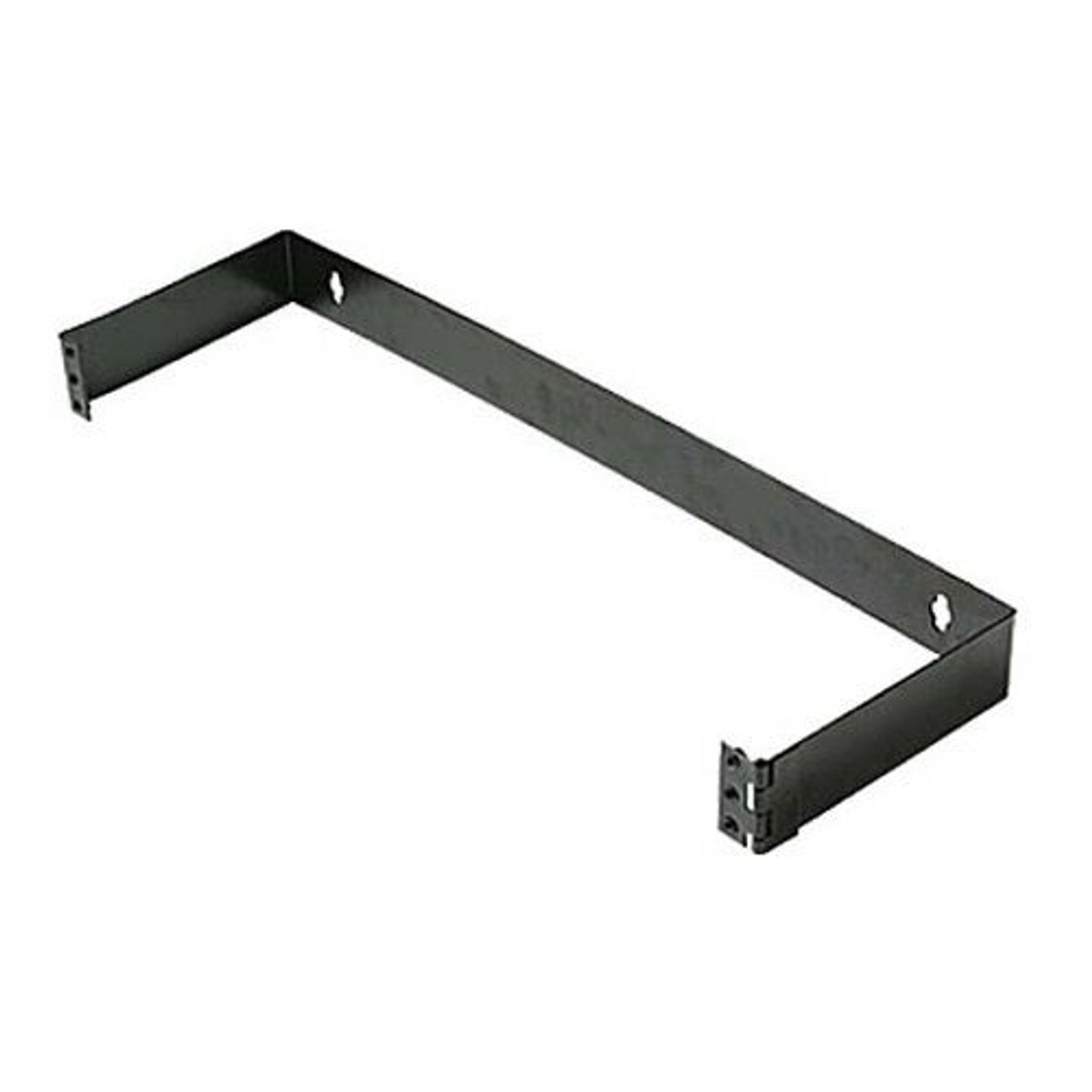 Steren 310-601 Hinged Wall Mount Bracket Patch Panel 19" Inch W x 1 3/4" H x 6" D 16 Gauge Black Powder Coated Steel 1 x EIA 6" Depth Direct Wall Mount Bracket with Available Rear Component Access, Part # 310601