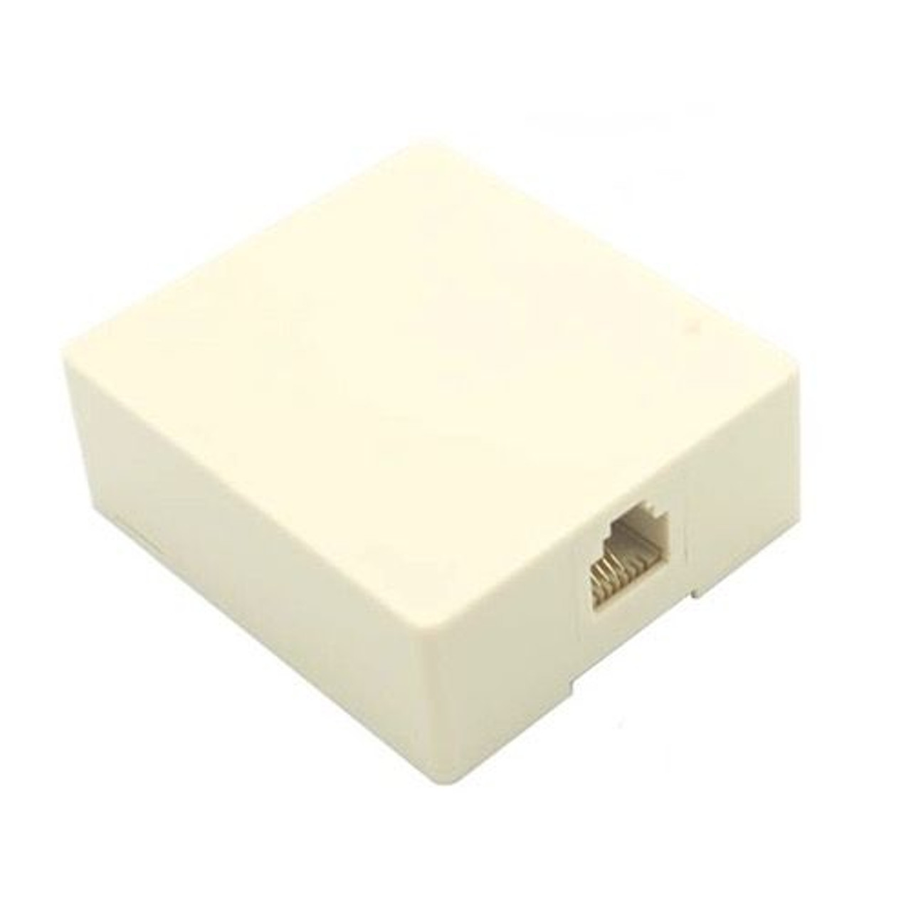 Eagle Telephone Surface Mount Jack RJ11 Light Almond 4 Conductor