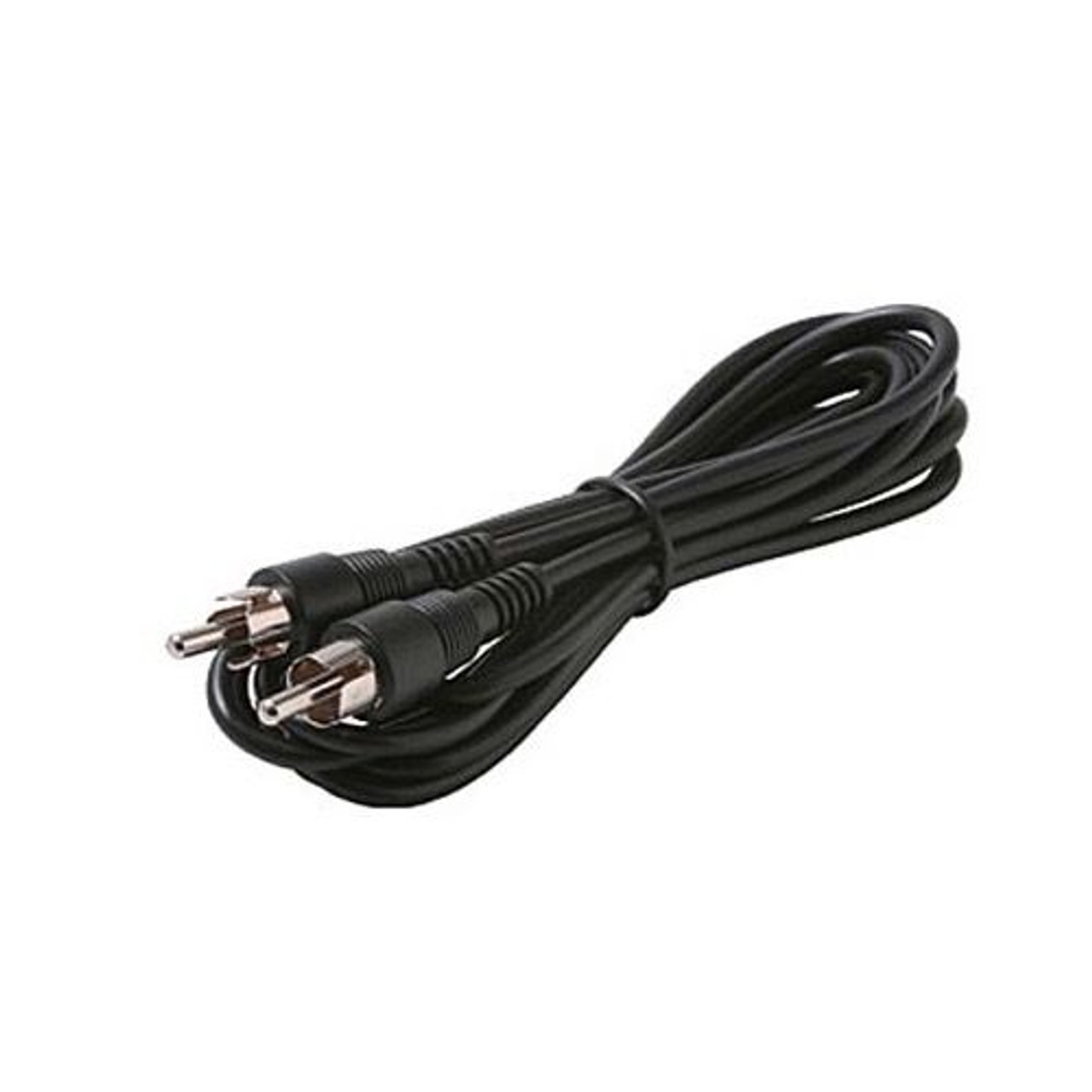 Steren 255-117 25' FT RCA Plug to RCA Plug Mono Audio Cable Black 95% Copper Shield Nickel Plate with Moulded Push-On Connectors 26 AWG Component Signal Receivers, Part # 255117