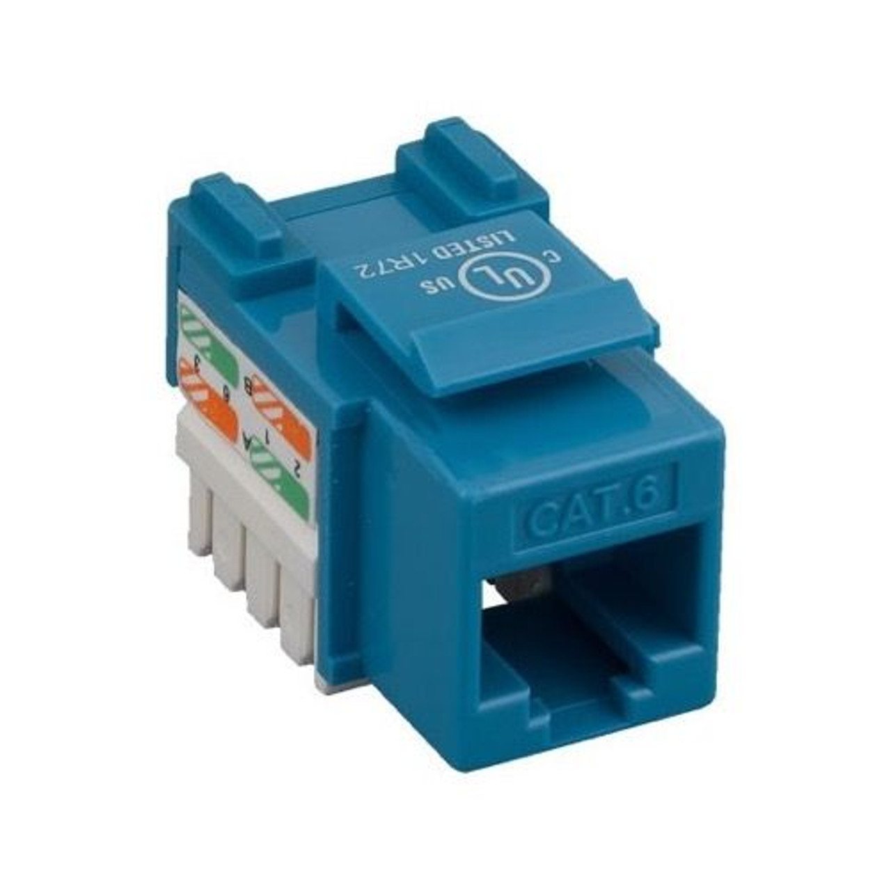 Steren 310-140BL CAT6 Keystone Jack Blue Insert Connector RJ45 110 Type Punch Down Modular RJ-45 Insert Blue Connector Jack Module Network 110 Punch Down 8P8C