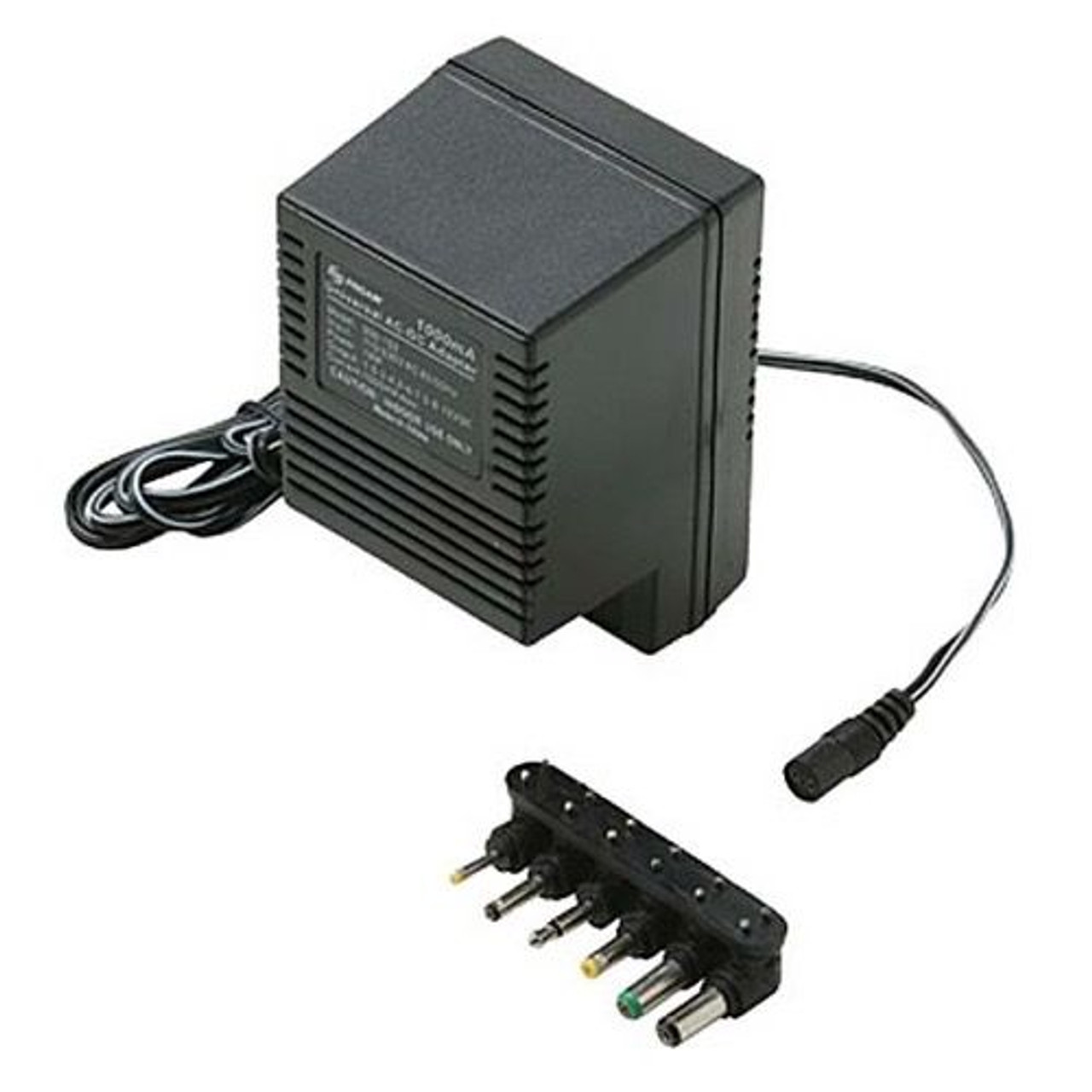 Eagle Universal AC/DC Adapter Power Supply Converter 1000mA Max with 6 Detachable Plugs AC DC Power Adapter Supply 110-220 VAC Switchable Voltage Outputs 3, 4.5, 6, 7.5, 9, 12 VDC