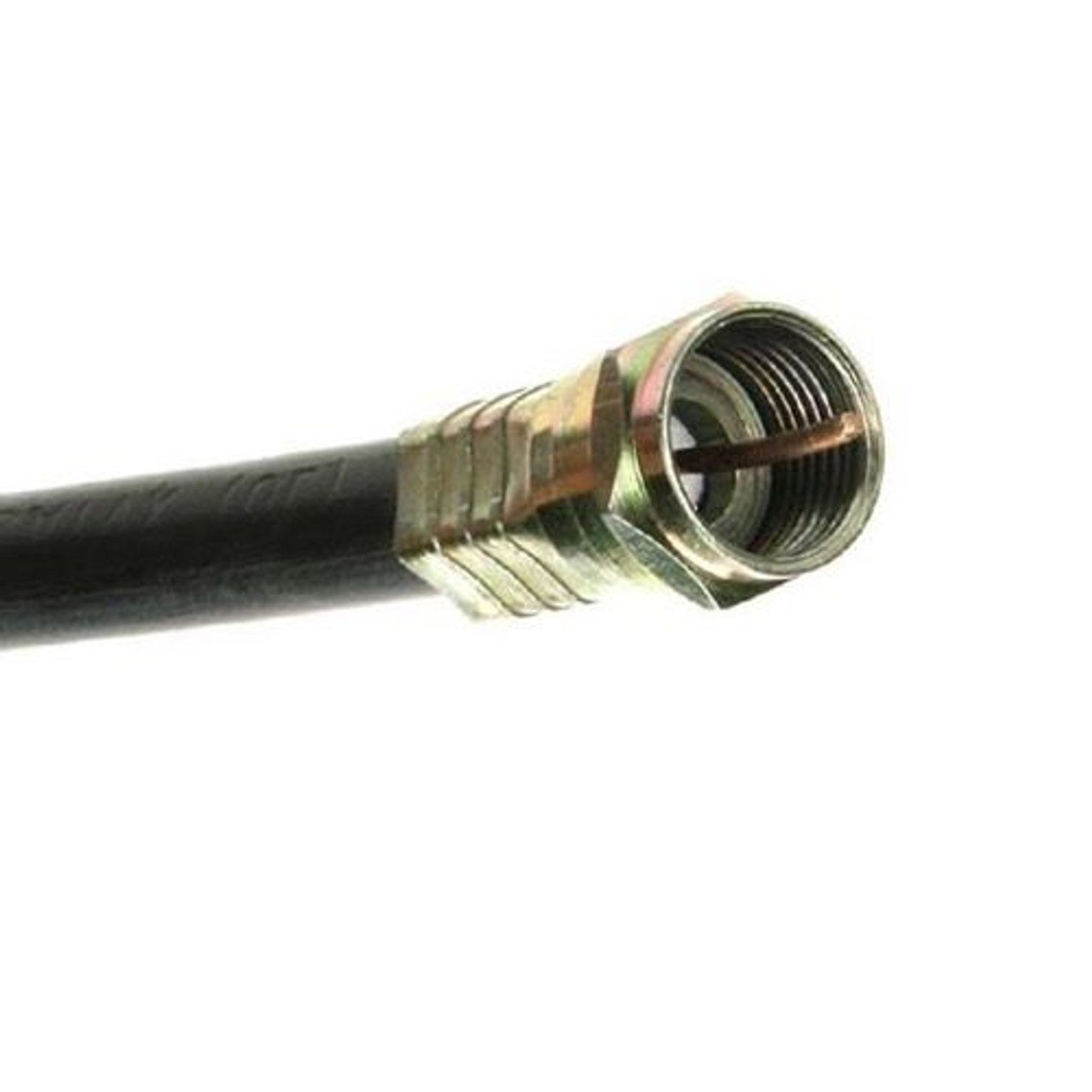 Summit Coaxial Cable RG6 6' FT 2 GHz RF Shielded Male to Male with F Connector Installed Each End Gold Plate Brass Audio Video 18 Gauge Copper Clad 75 Ohm Assembly RG-6 HDTV Jumper