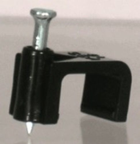 Eagle Dual Coax Cable Clips – Black Flex Clip Fasteners, 100 Pack For RG6/RG59 Cables (Cable Management)