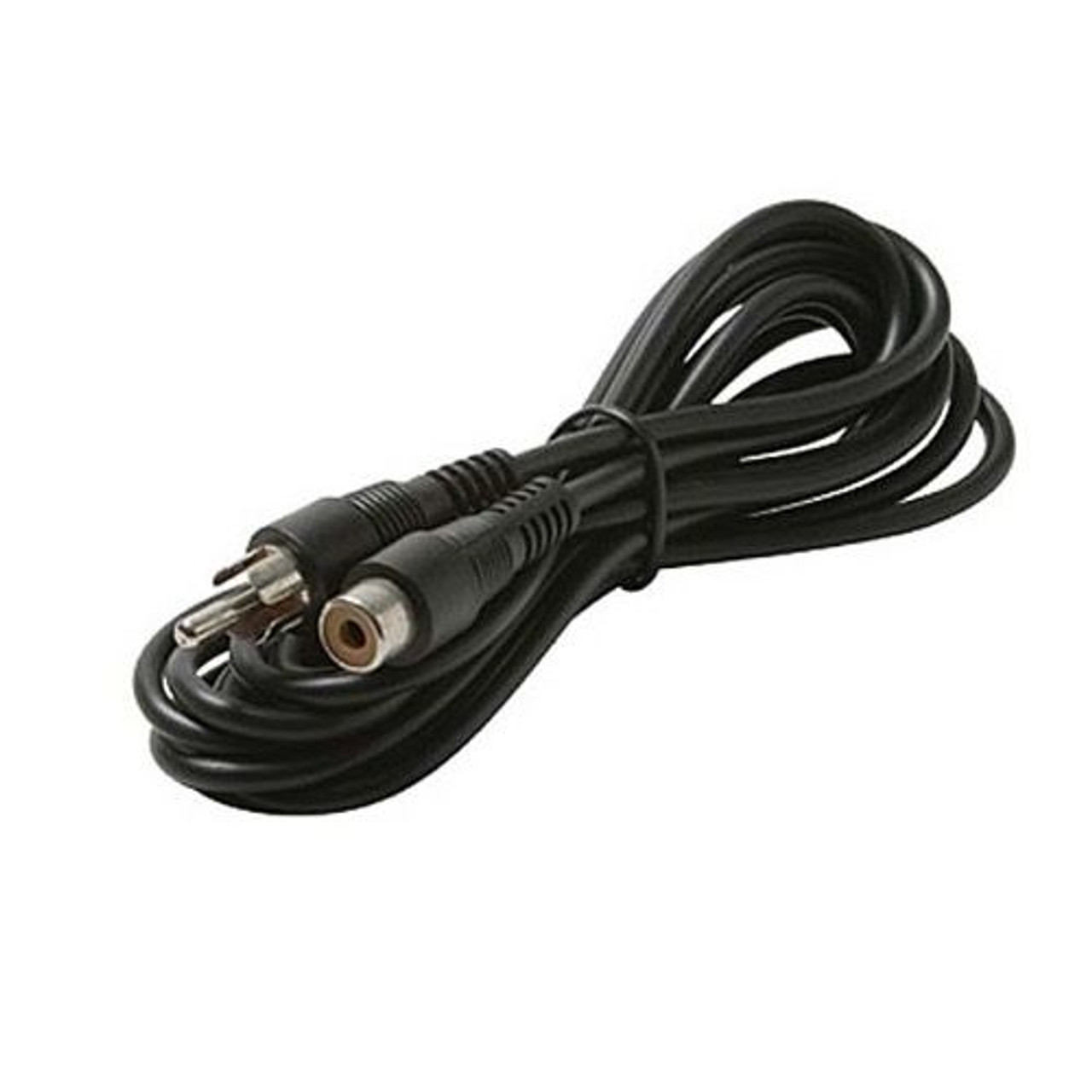 Steren 255-105 10' FT Audio RCA Female Jack to RCA Male Plug Extension Cable Cord Black Nickle Plated Connector Patch 95% Wound Copper Shielded Fully Moulded Push-On 26 AWG Cable, Part # 255105