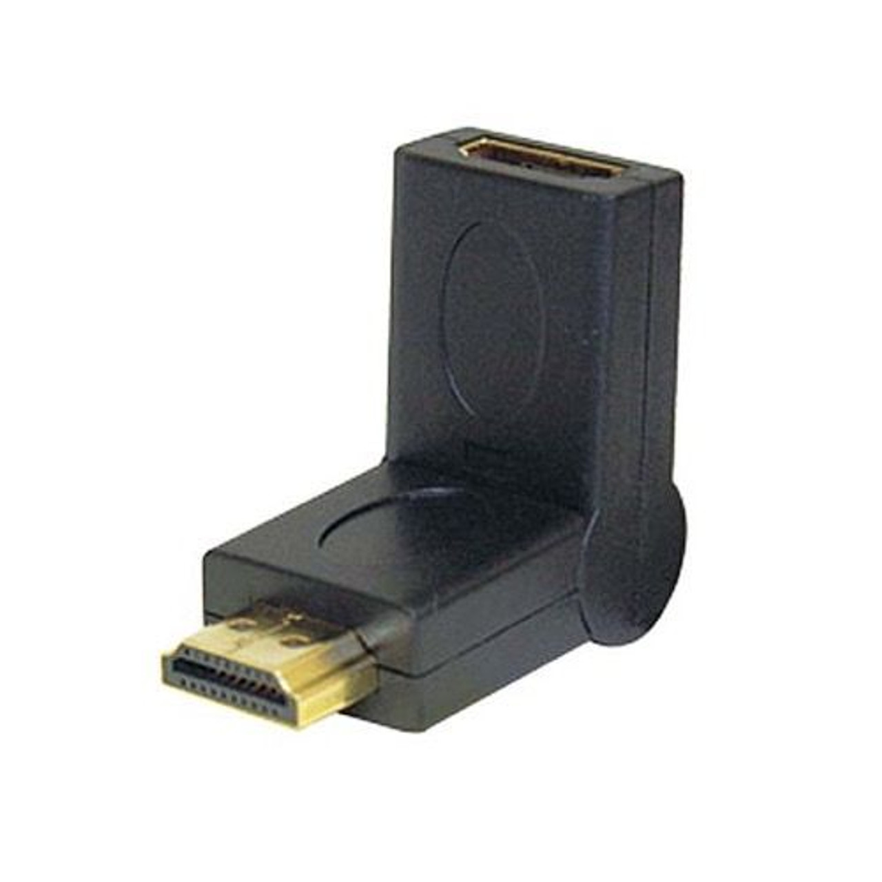 Steren 528-002 HDMI Right Angle Adapter Male to Female Adjustable Swivel 270 Degree Gold 1080p Certified 1.3 Port Saver Cable Stress Relief Connector High Definition Multi-Media HDMI Adapter, Part # 528-002