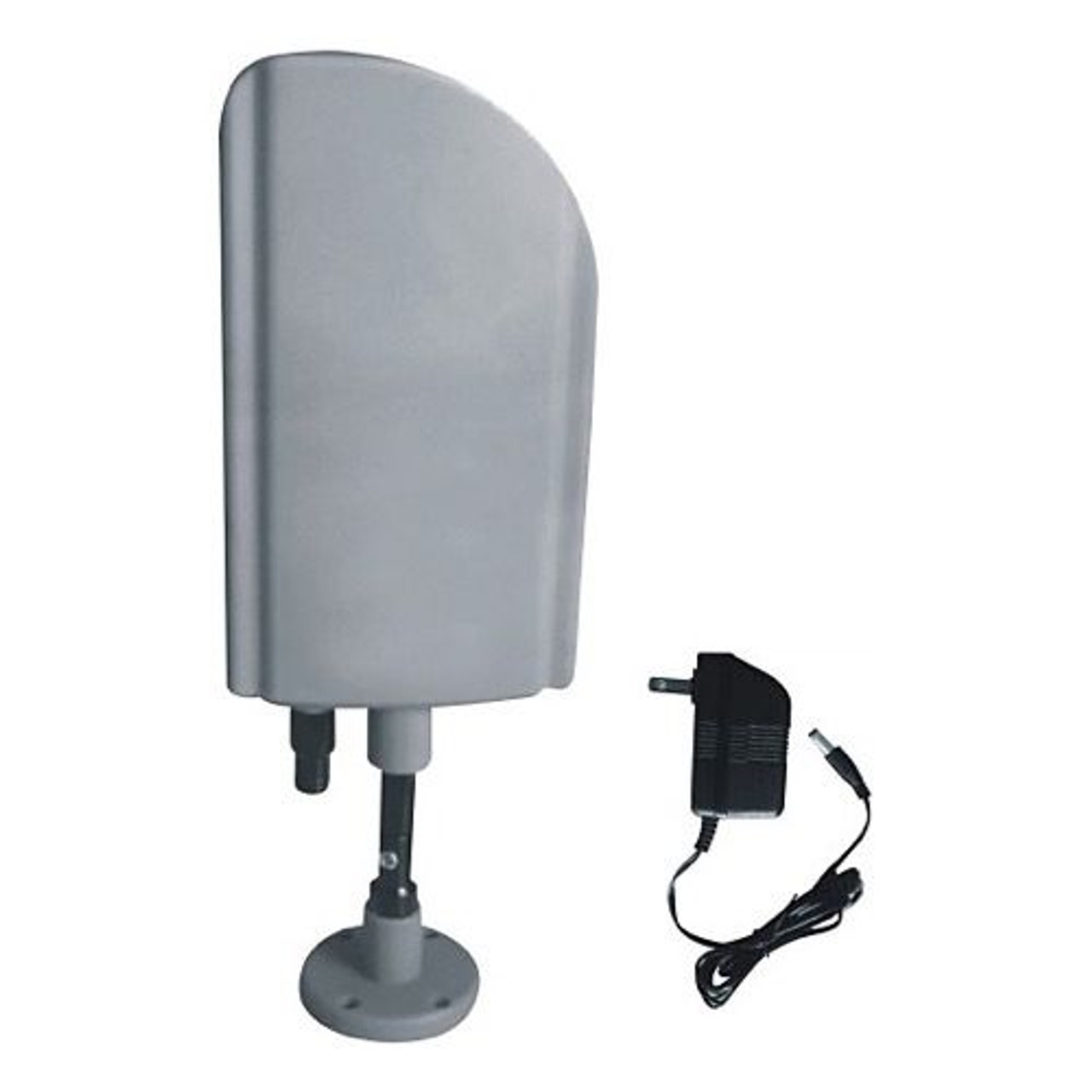 DIGIWAVE ANT-4008 HDTV Digital Indoor Outdoor Mast Mountable TV Antenna with Smart SMD Amplifier 20 dB Gain 30 dB UHF Power Supply Flat Panel Array UHF Low Profile HDTV 14-69 with In-Line Power Injector ATSC Local TV Aerial