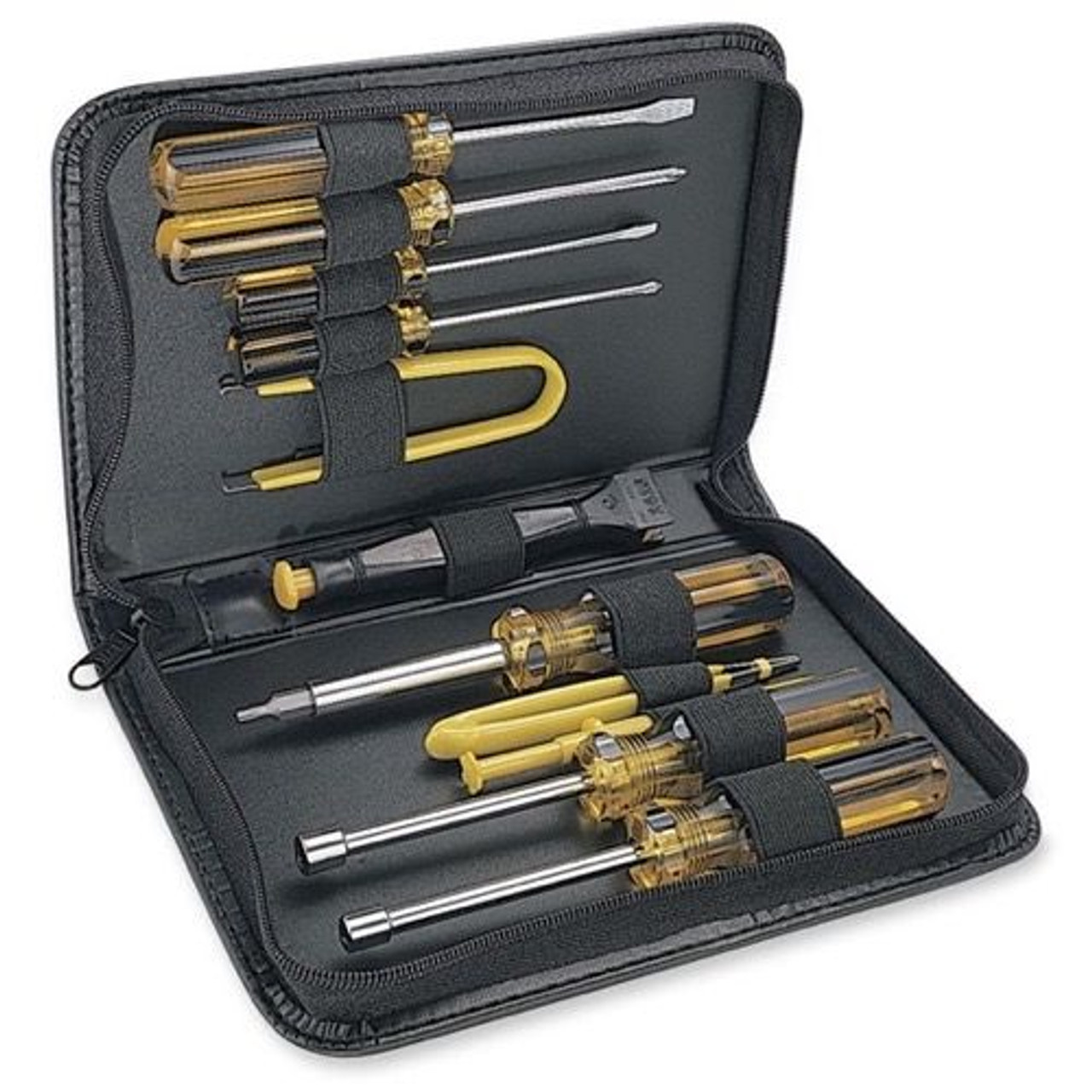 Summit 12 Piece Computer Tool Kit Service Set with Vinyl Case Screwdriver Nutdriver Professional Grade for Home Computer Repair Service, Part No: TO1012CT