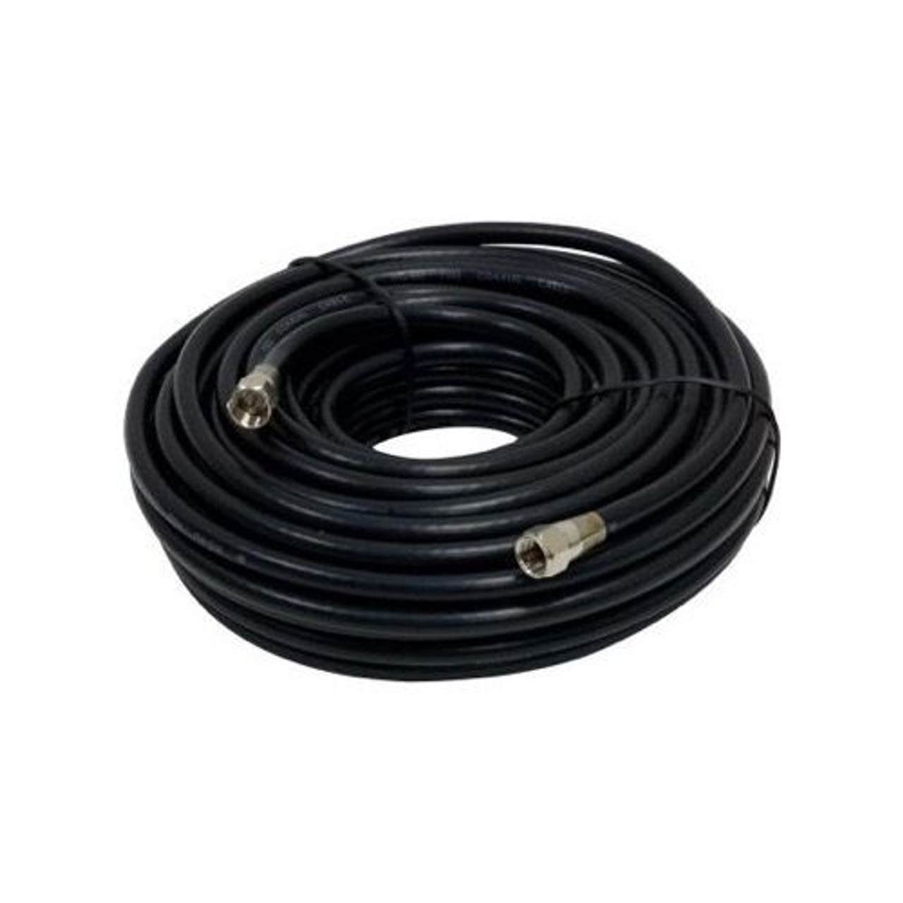 Woods Gizzmo 7038 50' FT RG6 Coaxial Cable Black Studio Grade with F Connector Each End 18 AWG Signal 75 Ohm Shielded with Factory Installed Plugs, Black, Studio Grade, Part # Woods Gizzmo 7038