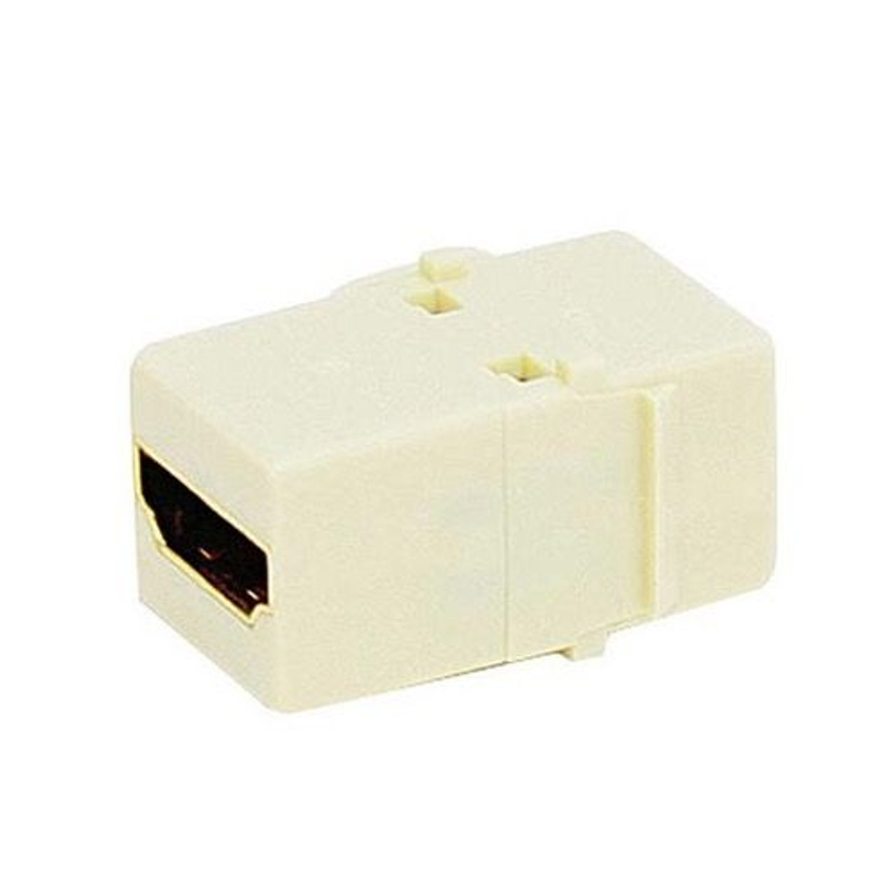 Eagle HDMI Keystone Female Coupler Jack Adapter Ivory Adapter  Gold Plate Pro Grade Jack Module HDMI to HDMI Through Adapter Snap-In Plug QuickPort HD Plug Wall Plate Jack Adapter