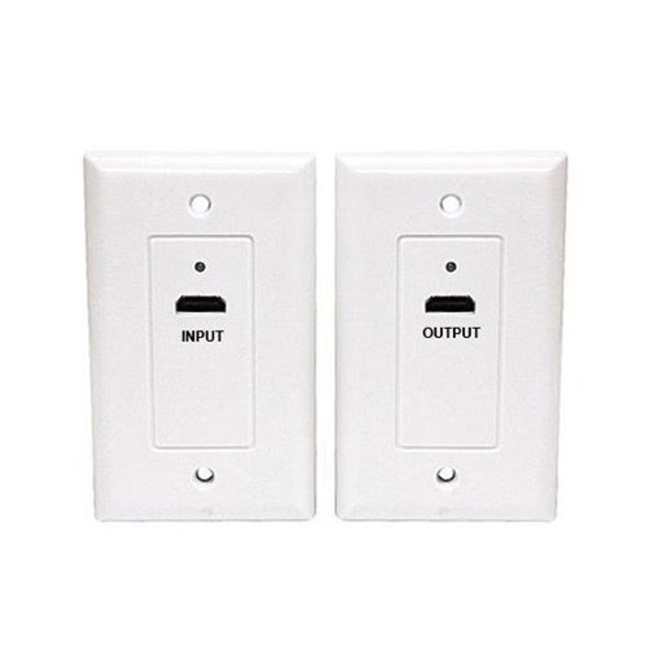 Steren 526-119WH HDMI Over Cat5e Wall Plate White 1080p 1.3 HDTV Face Plate Pair 1 HDMI Input Plate and 1 HDMI Output Plate Signal Transfered Via CAT-5e Cable