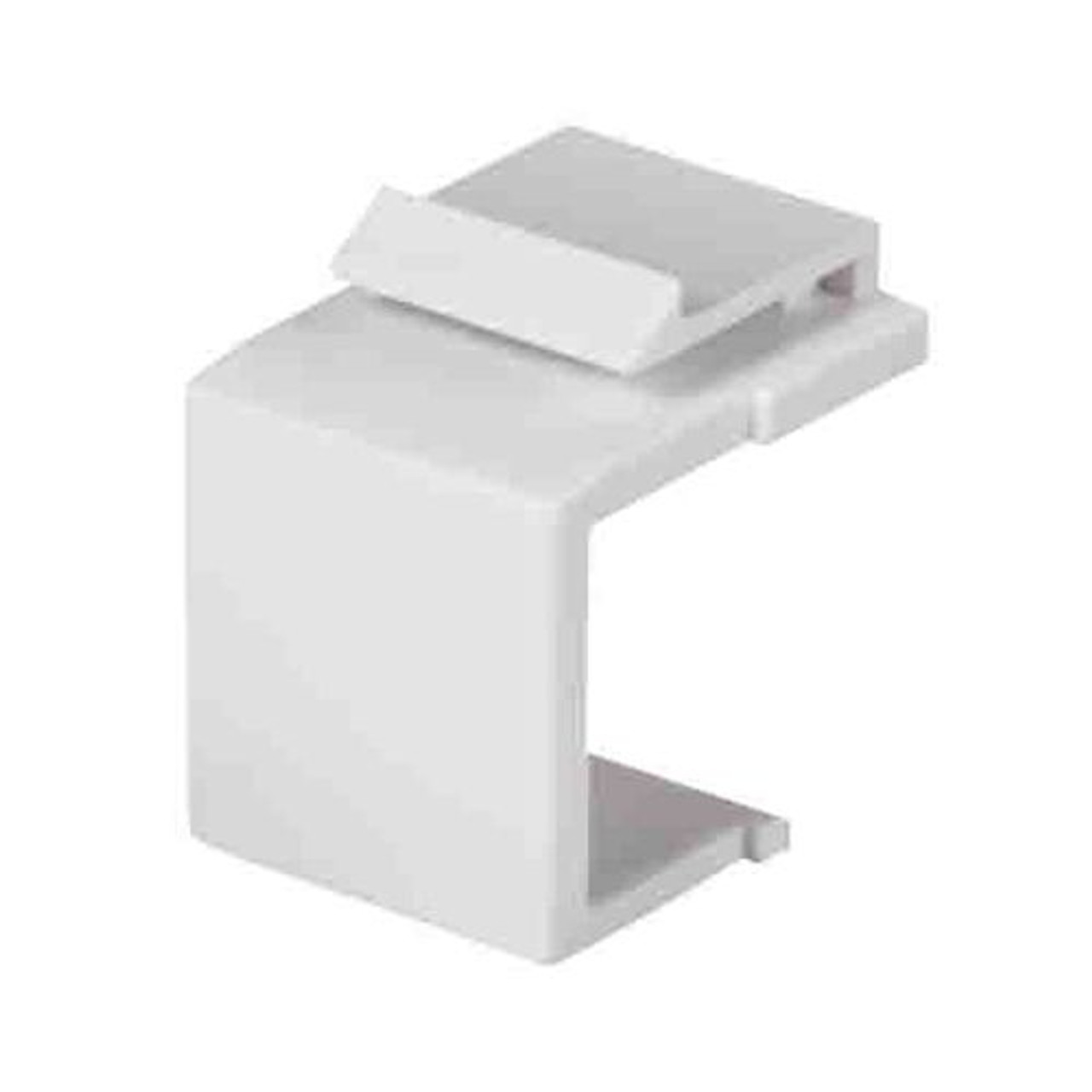 Steren 310-420WH-10 Blank Keystone Insert 10 Pack White Wall Plate QuickPort Plug 1 Pack Flush Mount Snap-In Modules, Audio Video Data Junction Box Snap-In Network Jack, Single Pack, Part # 310-420-WH-10