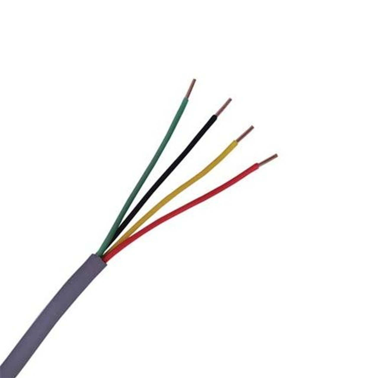 Steren 300-734 1000' FT 22 AWG 4 Conductor Wire Gray Solid Copper PVC Jacket Cable Bulk Power Control Signal Security Wire UL Residential and Commercial Thermostat 22-4, Part # 300734