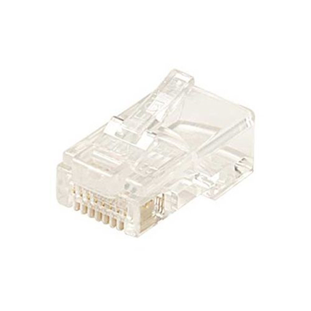 Steren 301-068-50 RJ45 8P8C Modular Plug Connector 50 Pack Flat Cable UL 8 x 8 Conductor Stranded Flat Gold Plated Contacts 8 Data Telephone Line RJ-45 Plugs